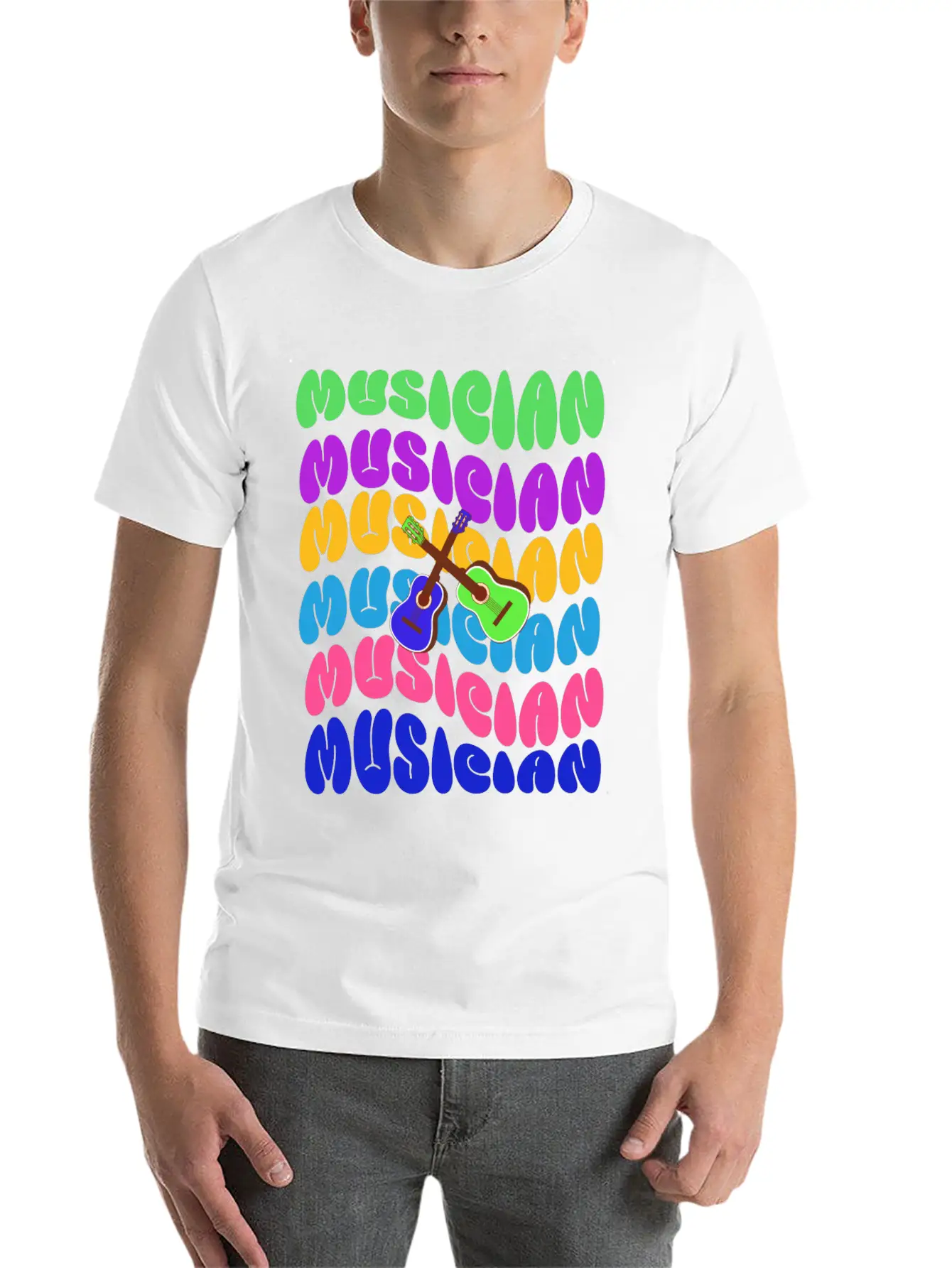 Groovy Musician Unisex Casual T-Shirt – Clean Design For Daily Comfort