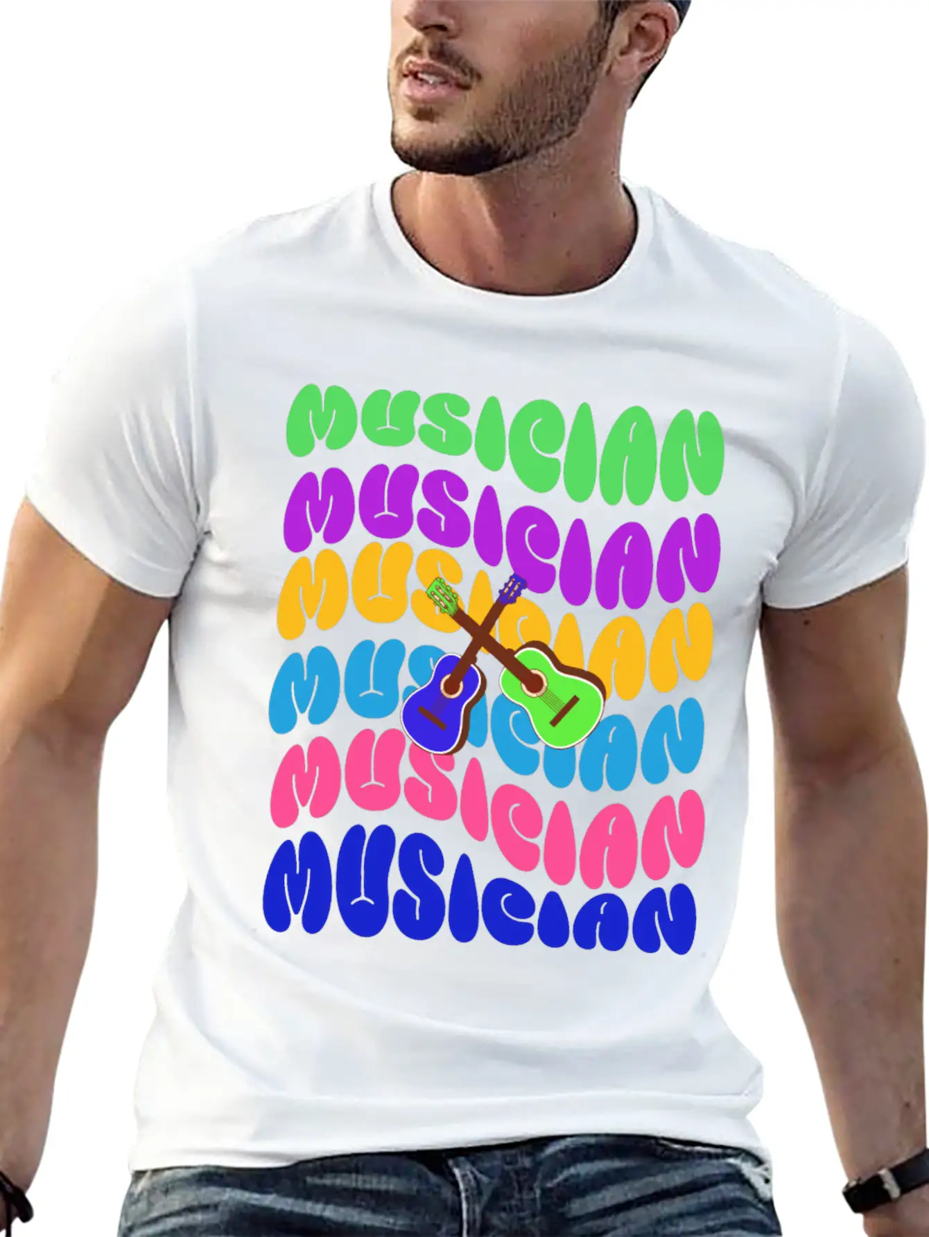 Groovy Musician Unisex Casual T-Shirt – Clean Design For Daily Comfort