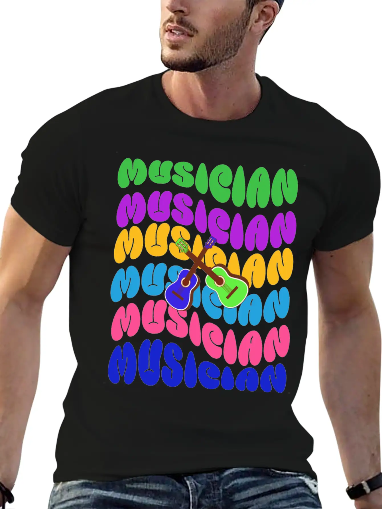 Groovy Musician Unisex Casual T-Shirt – Clean Design For Daily Comfort