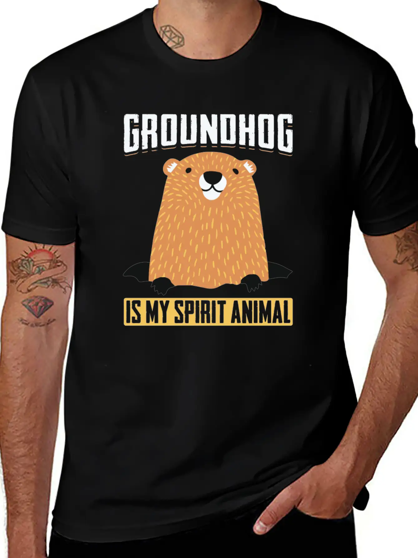 Groundhog Is My Spirit Animal Forecasting Unisex Casual T-Shirt – Clean Design For Daily Comfort