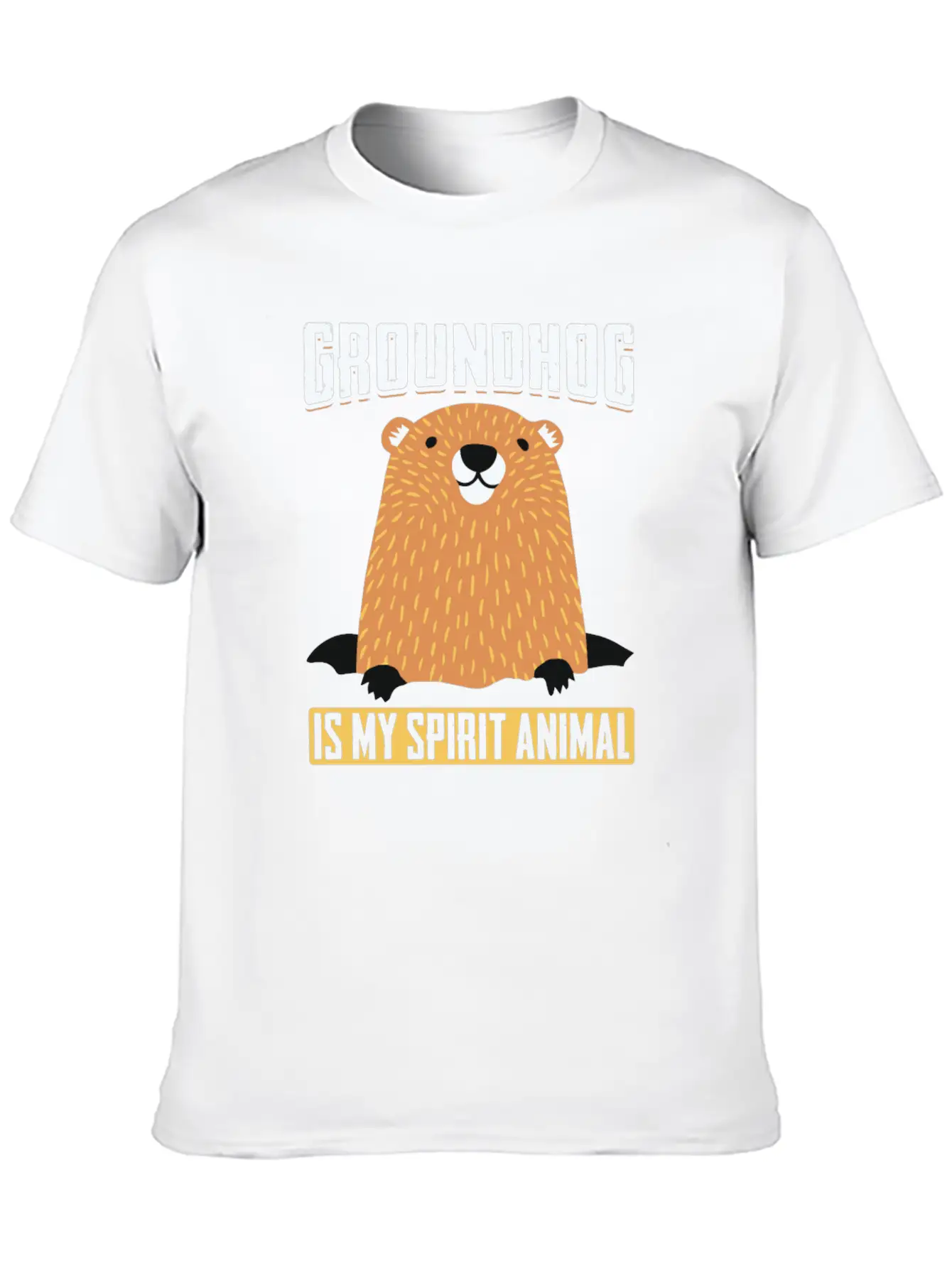 Groundhog Is My Spirit Animal Forecasting Unisex Casual T-Shirt – Clean Design For Daily Comfort