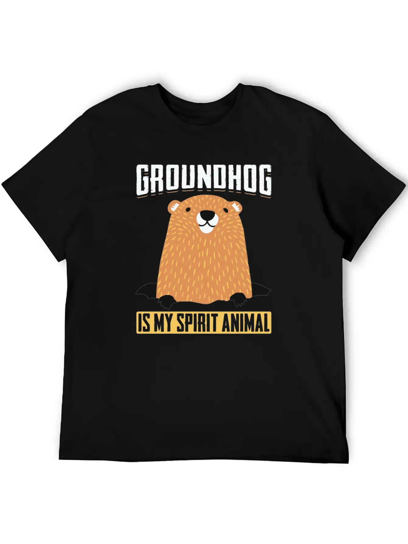 Groundhog Is My Spirit Animal Forecasting Unisex Casual T-Shirt – Clean Design For Daily Comfort