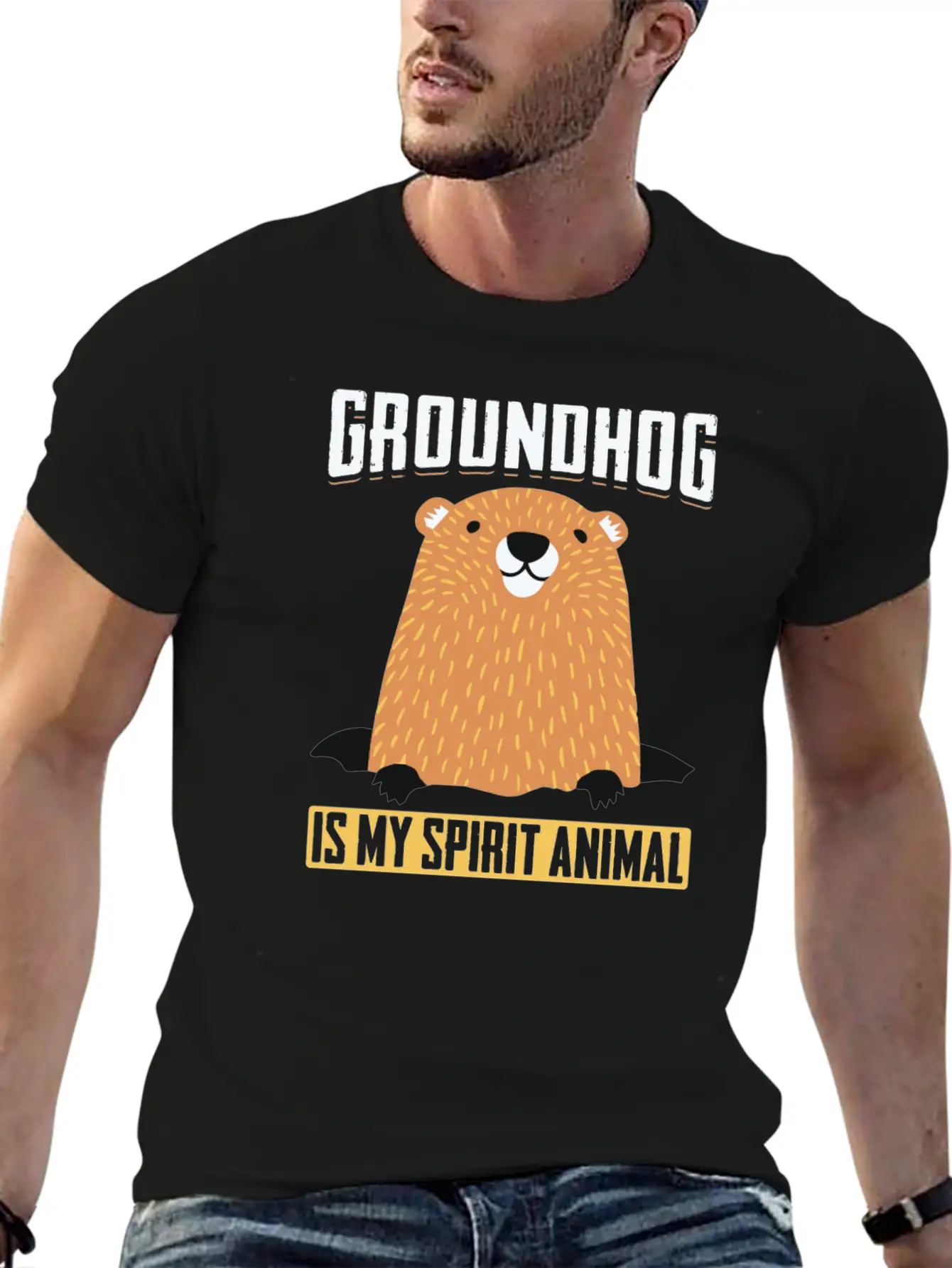 Groundhog Is My Spirit Animal Forecasting Unisex Casual T-Shirt – Clean Design For Daily Comfort