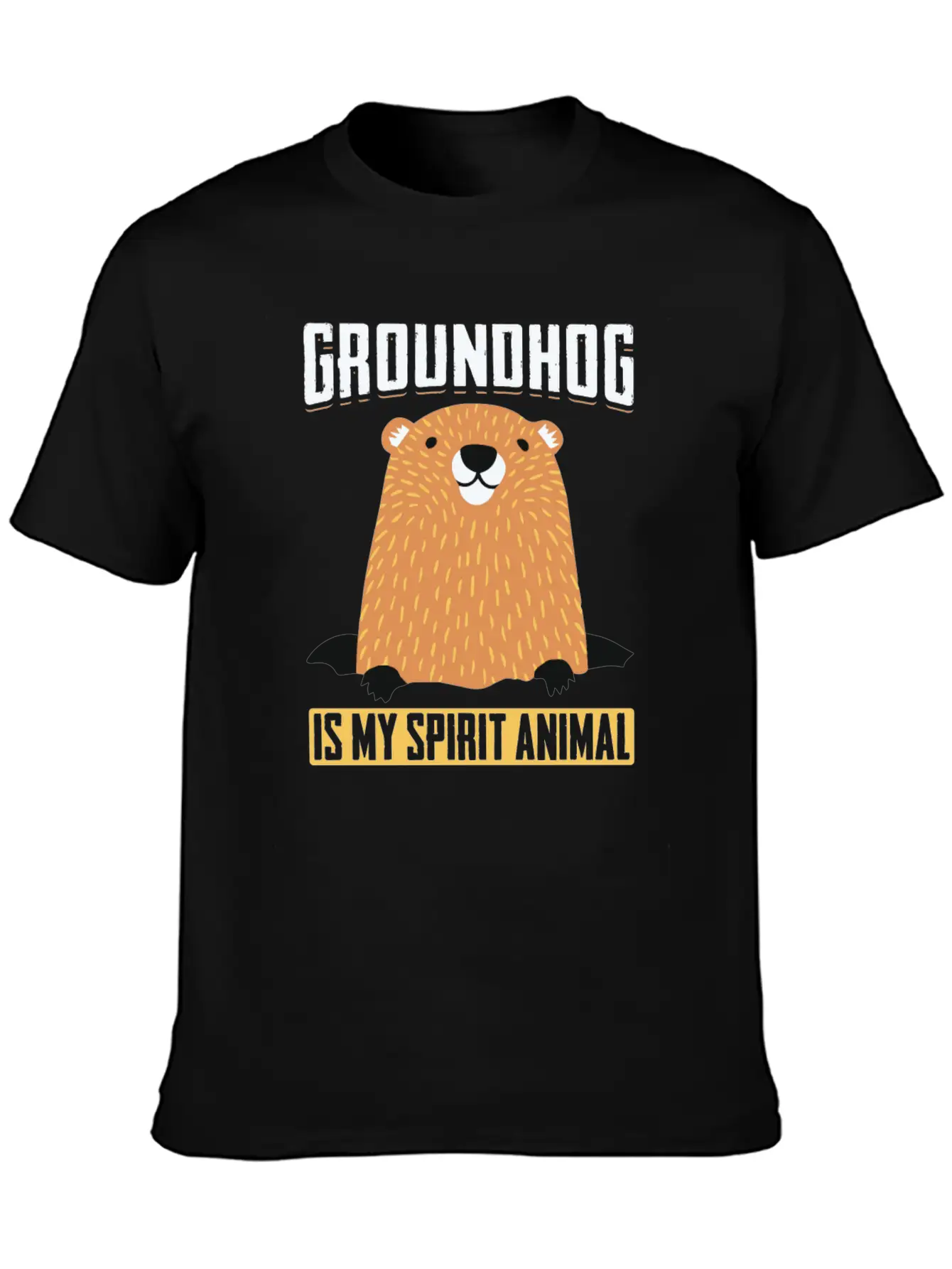 Groundhog Is My Spirit Animal Forecasting Unisex Casual T-Shirt – Clean Design For Daily Comfort