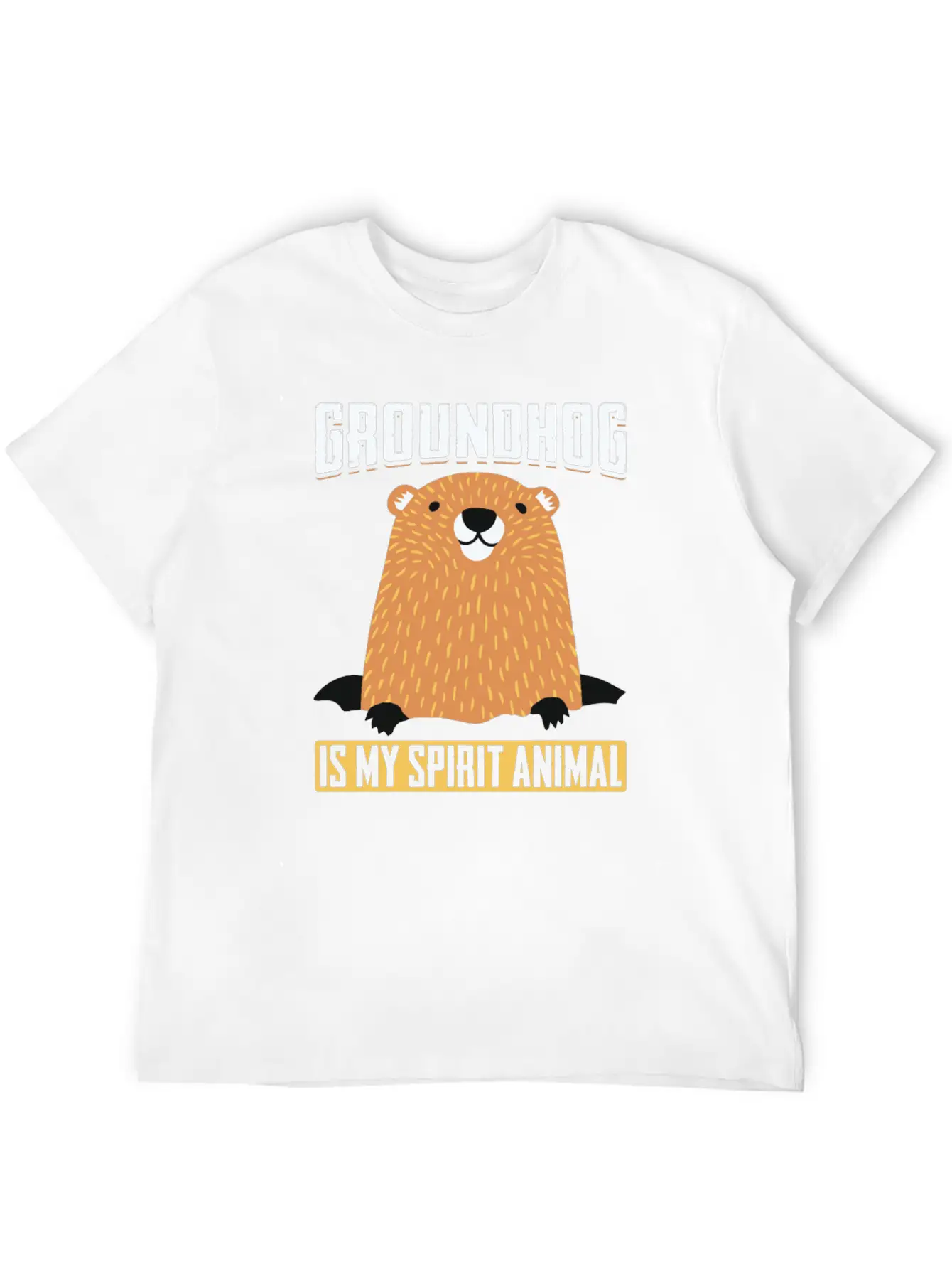 Groundhog Is My Spirit Animal Forecasting Unisex Casual T-Shirt – Clean Design For Daily Comfort