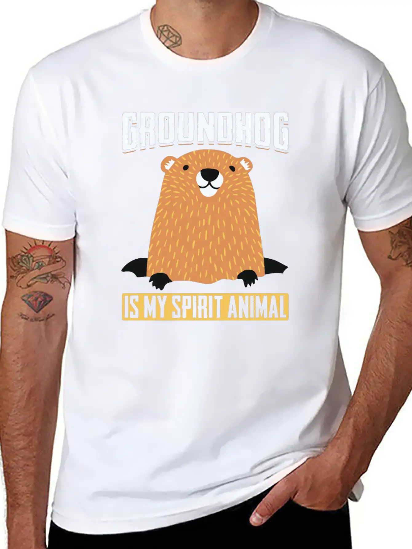 Groundhog Is My Spirit Animal Forecasting Unisex Casual T-Shirt – Clean Design For Daily Comfort