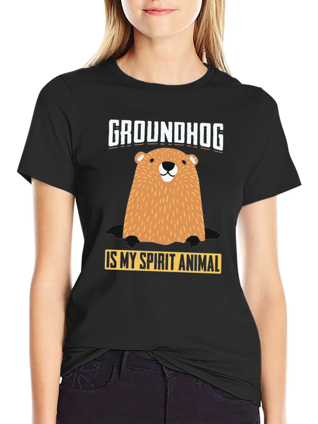 Groundhog Is My Spirit Animal Forecasting Unisex Casual T-Shirt – Clean Design For Daily Comfort
