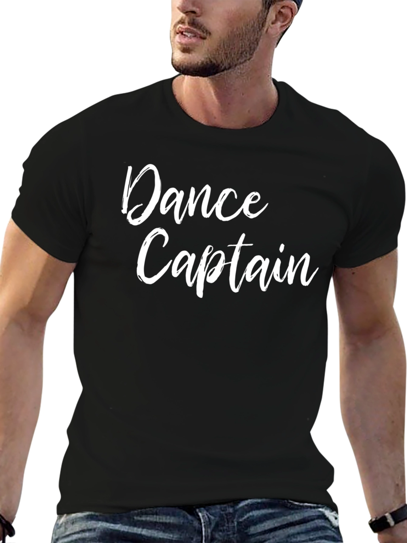 Dance Captain T-Shirt - Black Cotton Graphic Tee
