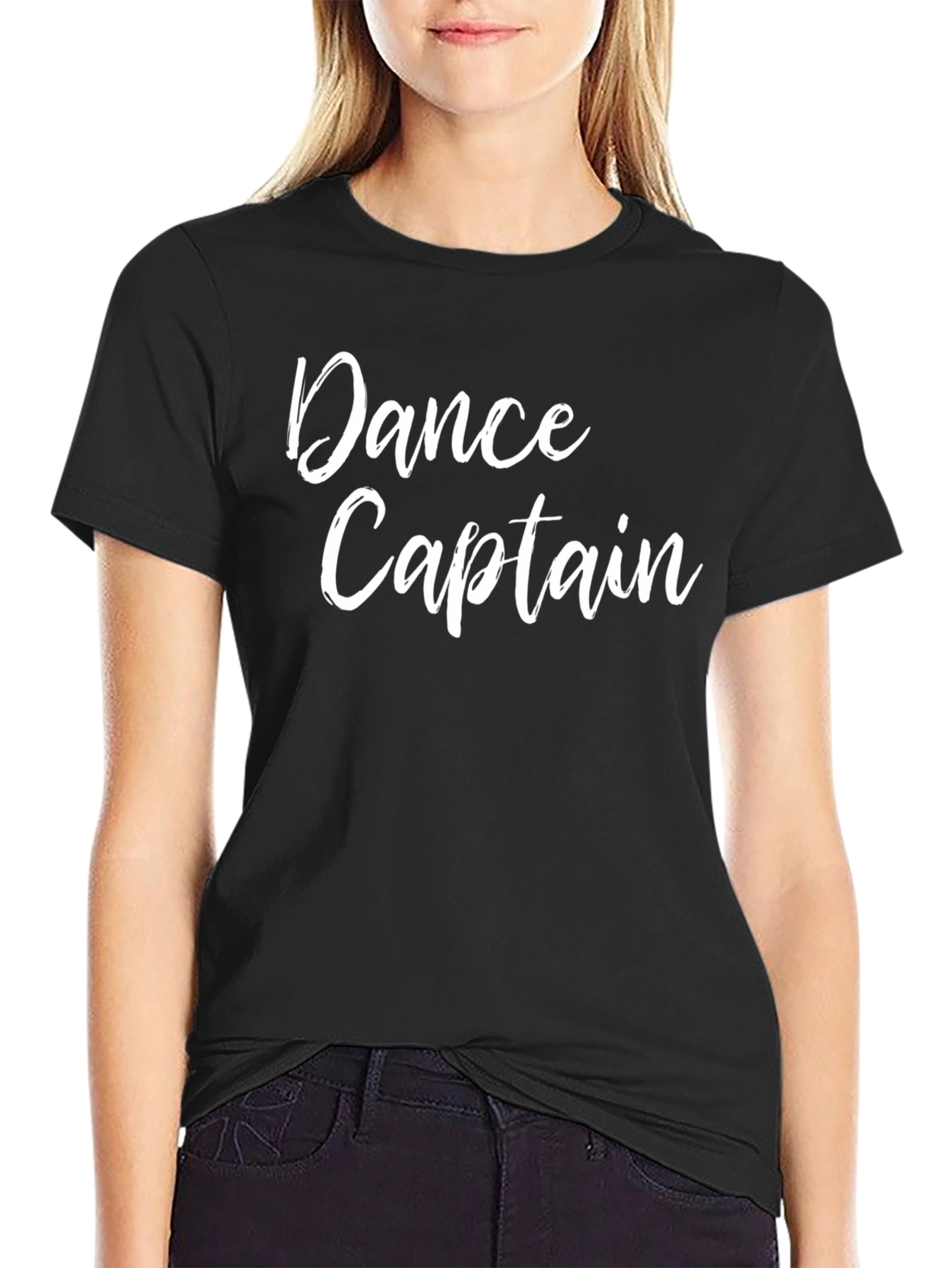 Dance Captain T-Shirt - Black Cotton Graphic Tee