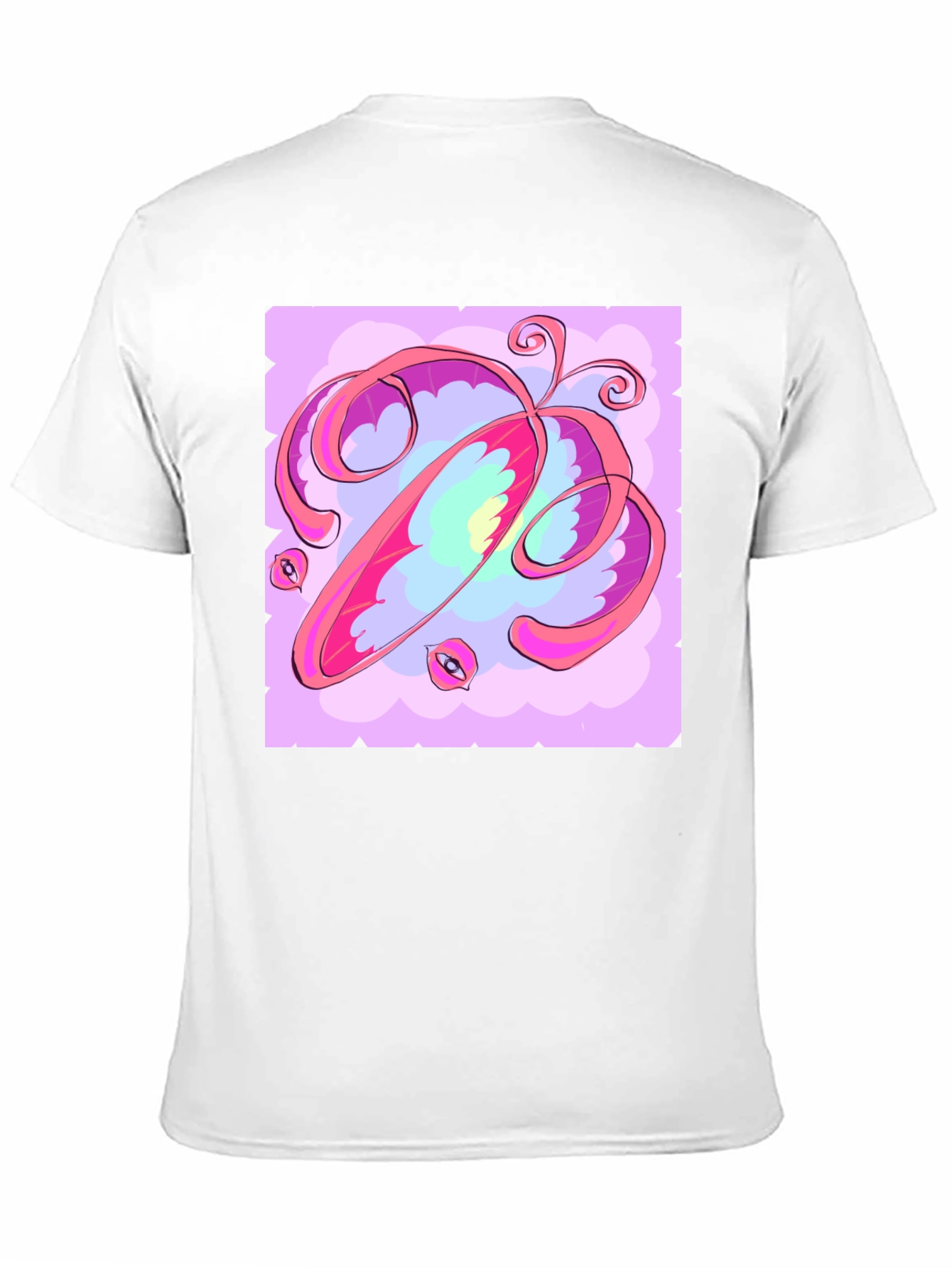 Abstract Art Graphic Tee - Soft Black Cotton Shirt