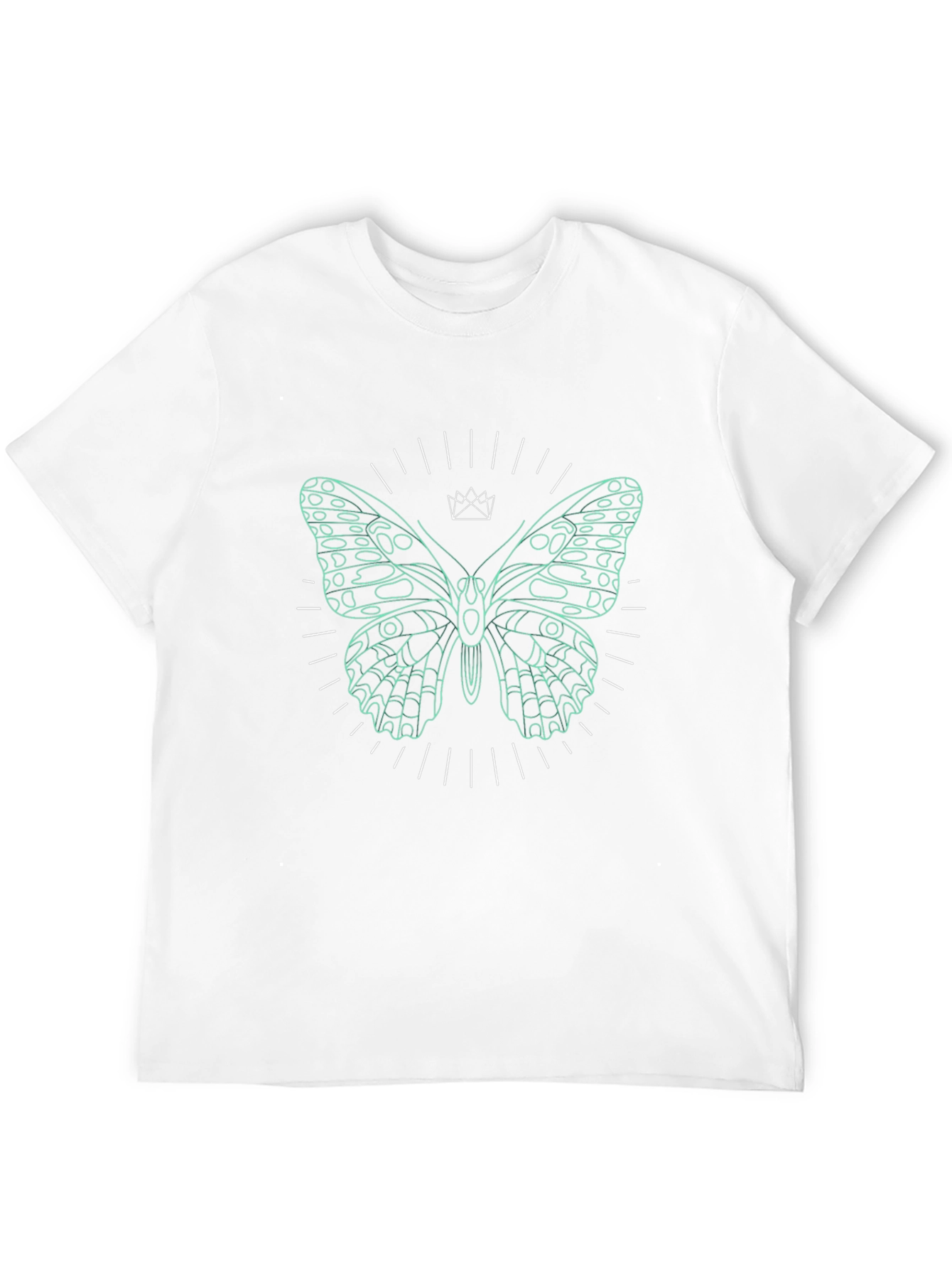 Butterfly Crown Graphic Tee - Modern Black T-Shirt