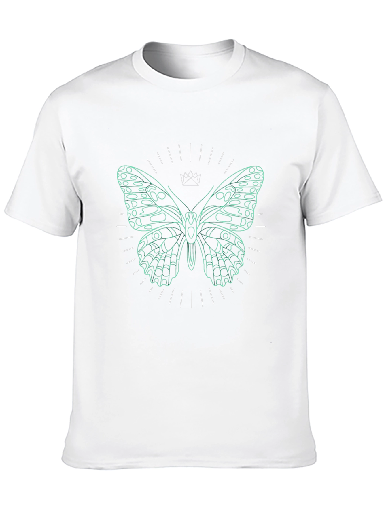 Butterfly Crown Graphic Tee - Modern Black T-Shirt