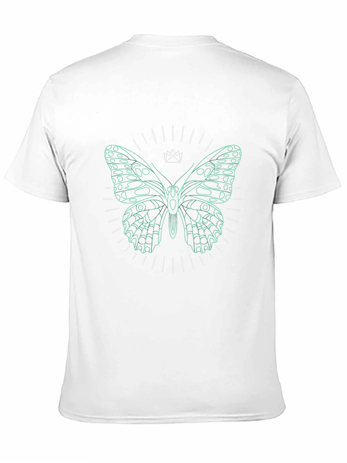 Butterfly Crown Graphic Tee - Modern Black T-Shirt