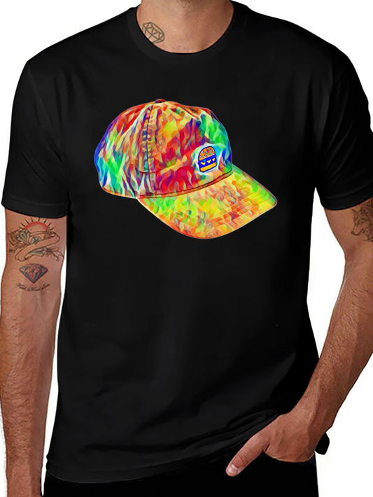 Colorful Burger Patch Hat T-Shirt