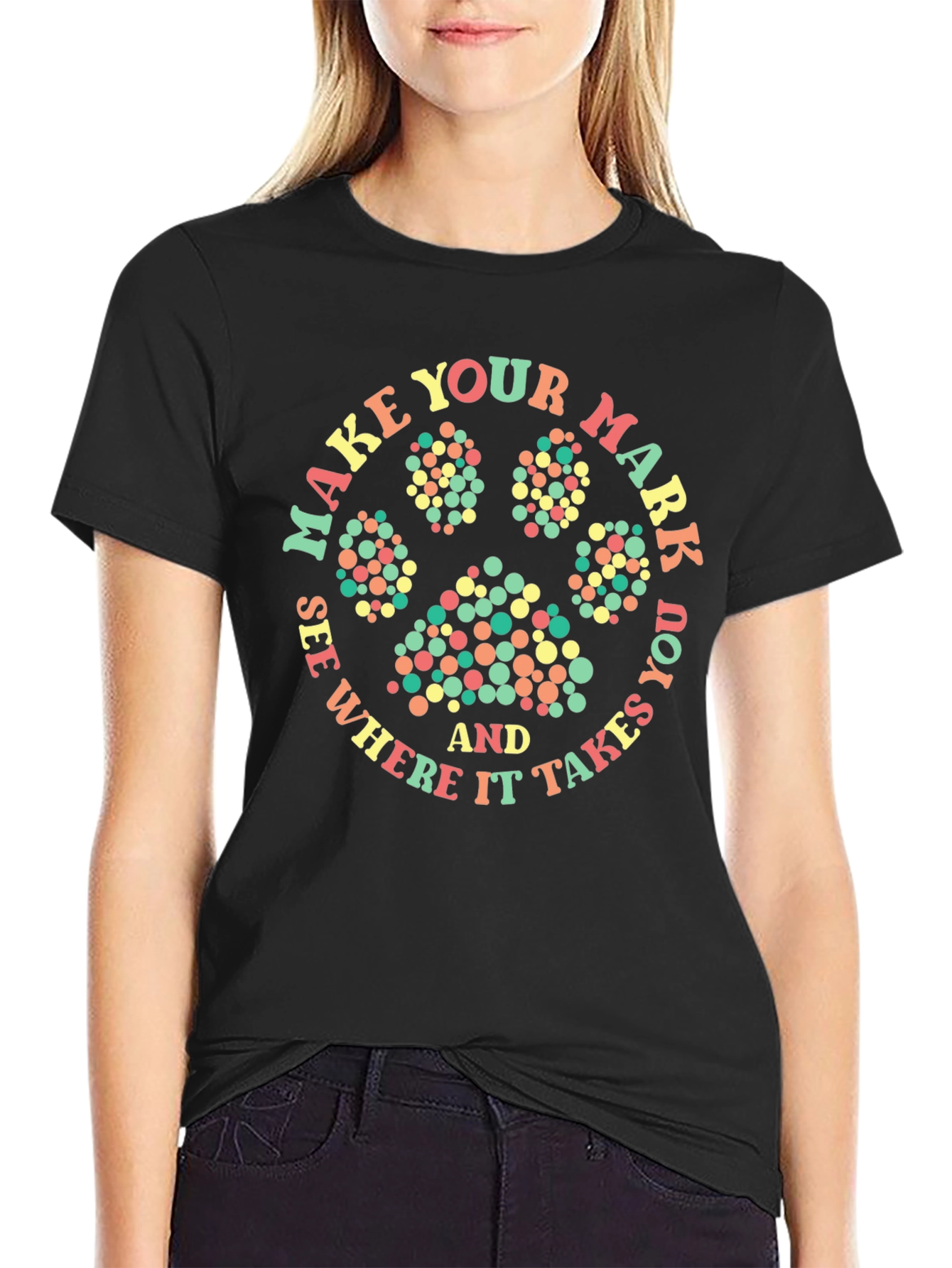 Make Your Mark Paw Print Graphic Tee
