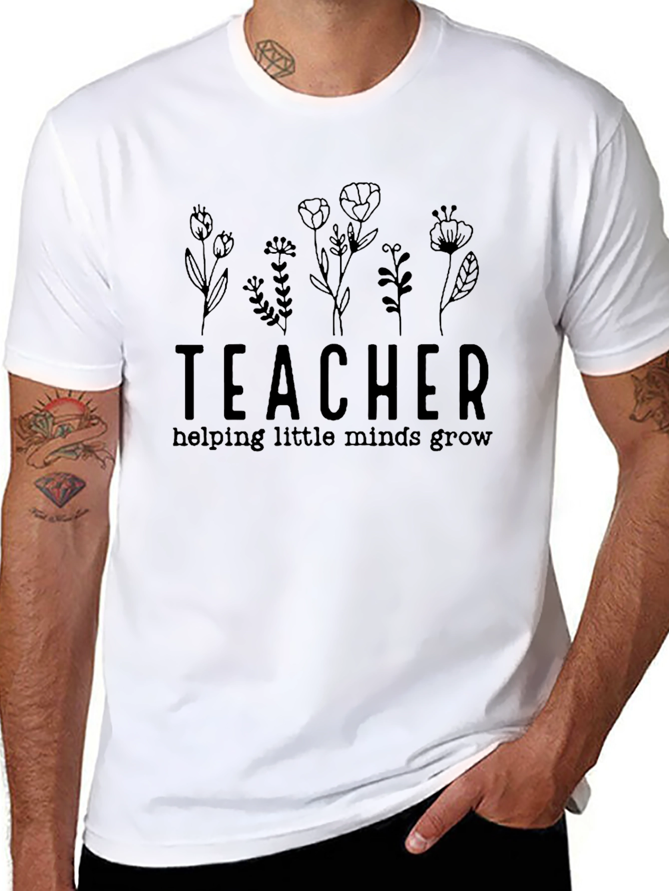 Teacher Helping Minds Grow Graphic Tee