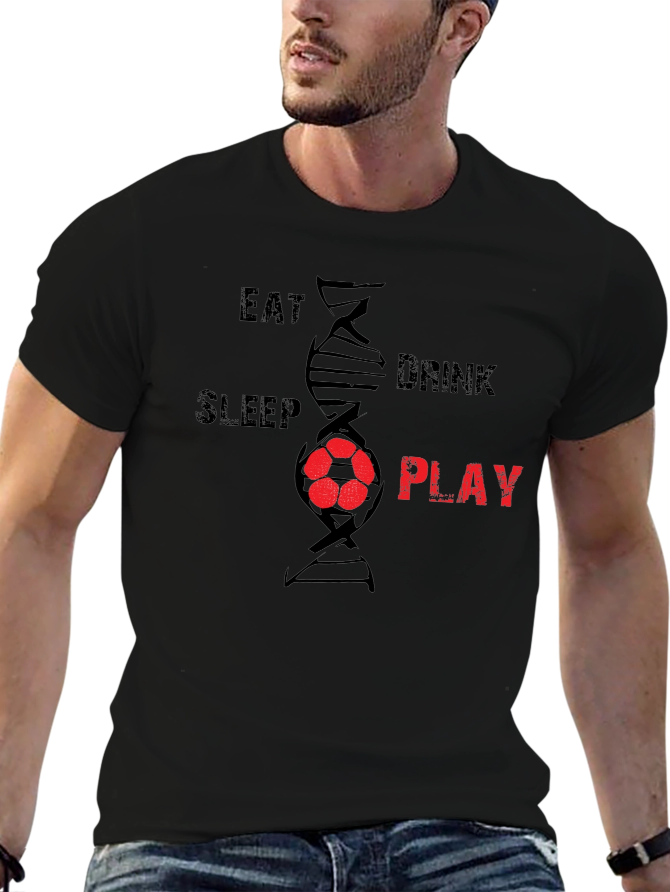Eat Sleep Soccer DNA T-Shirt