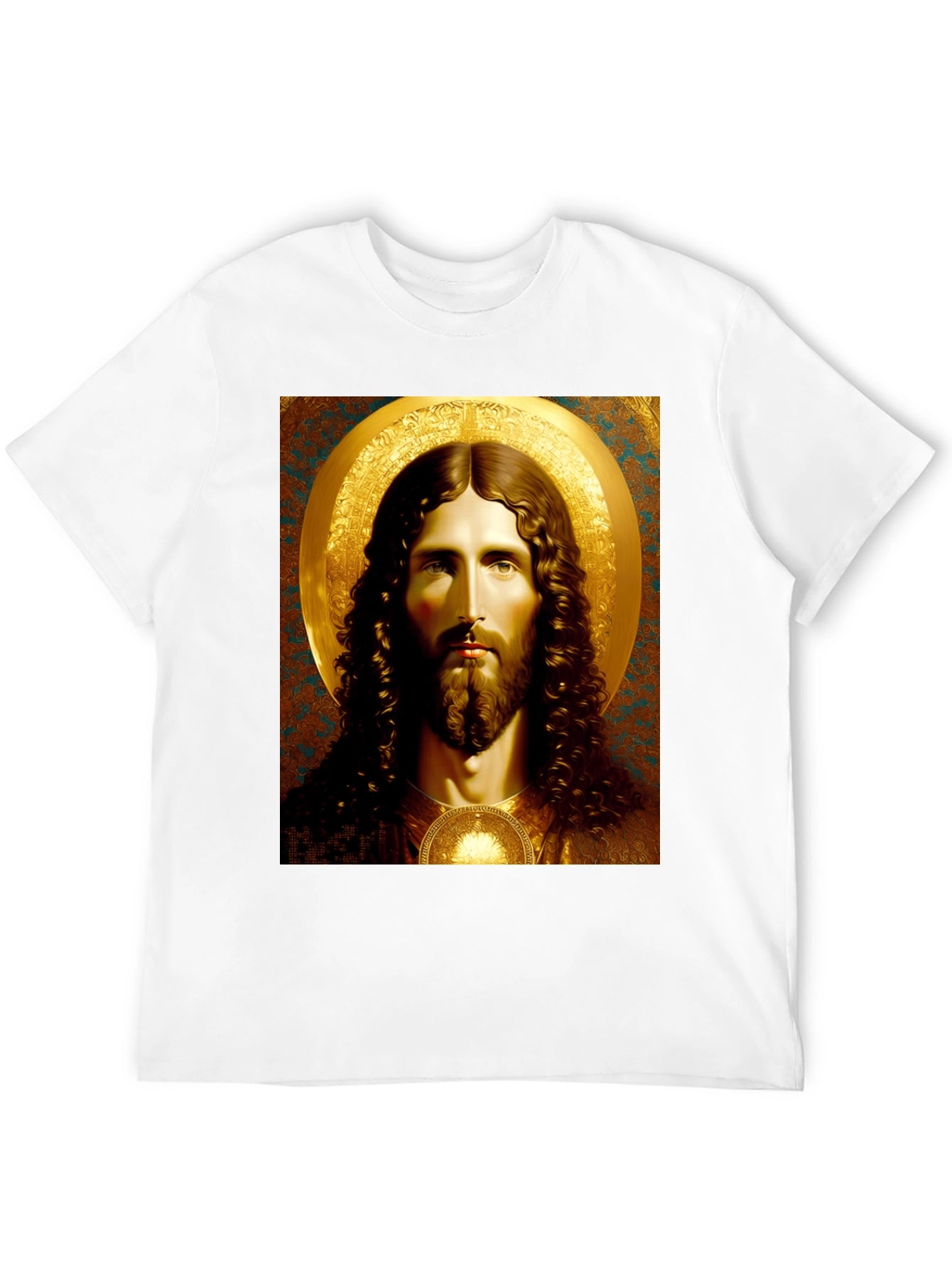 Jesus Portrait Graphic Tee - Black