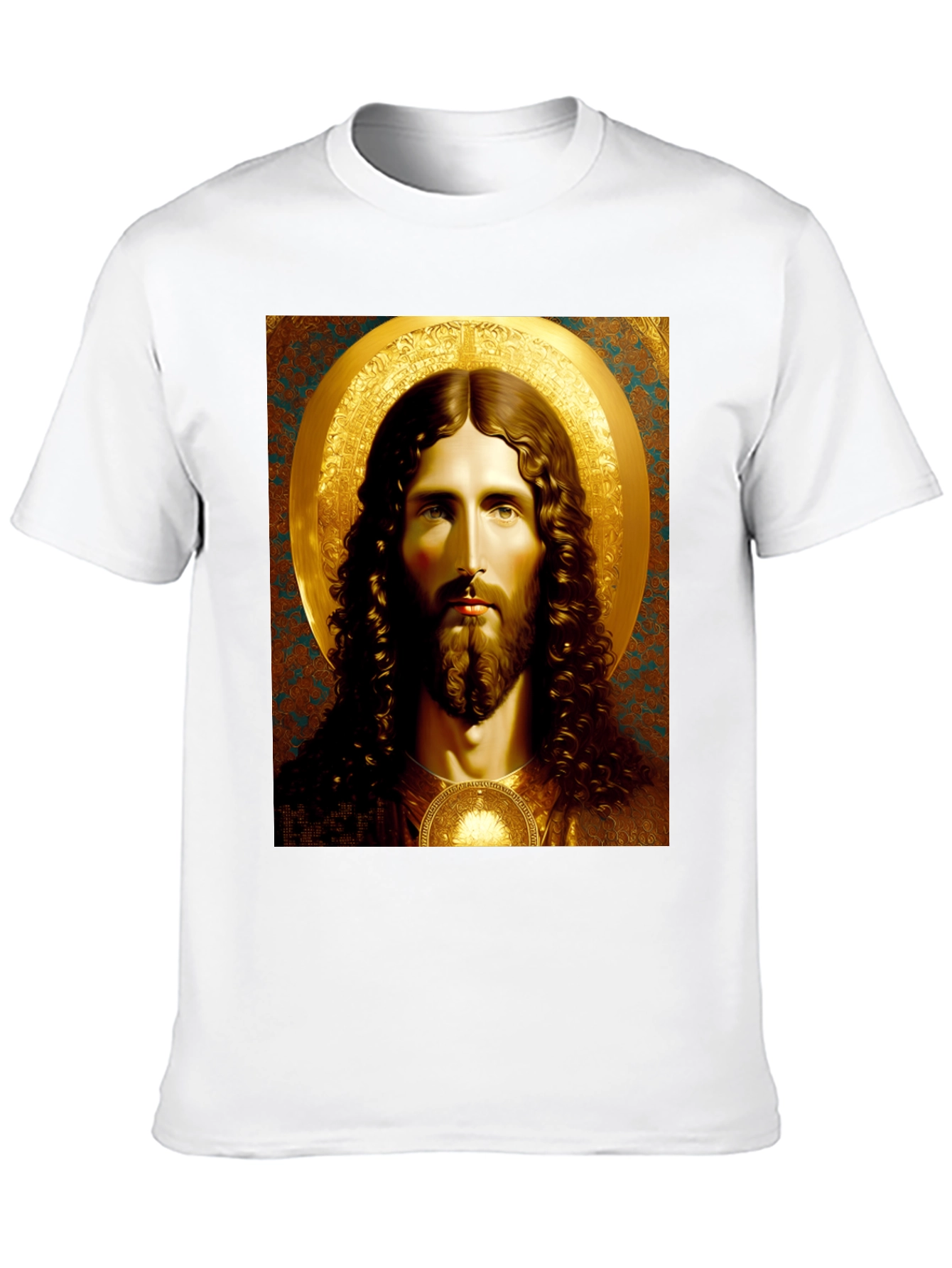 Jesus Portrait Graphic Tee - Black