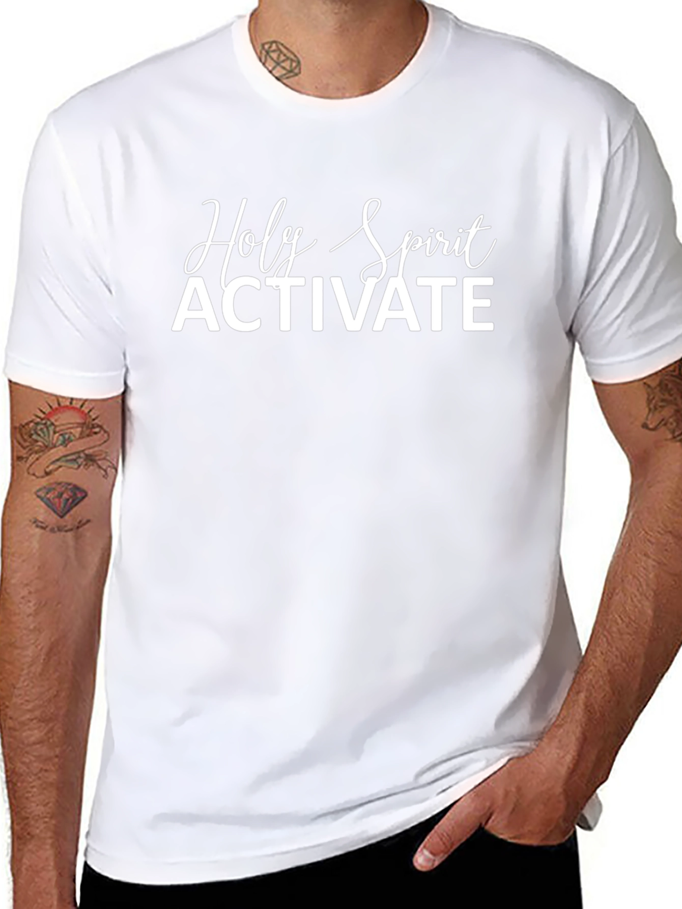 Holy Spirit Activate Black T-Shirt