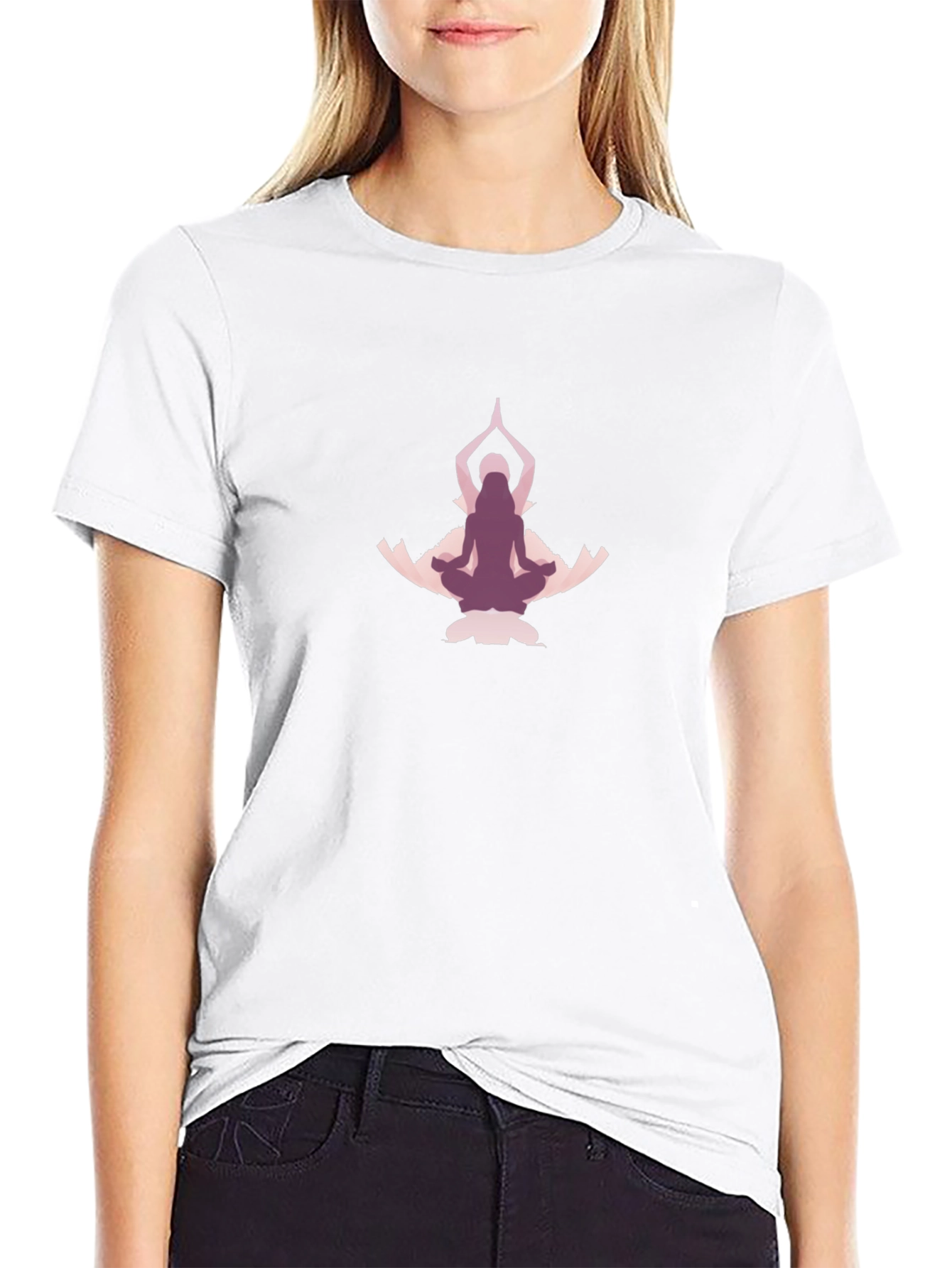 Meditative Pose Graphic Tee - Yoga T-Shirt