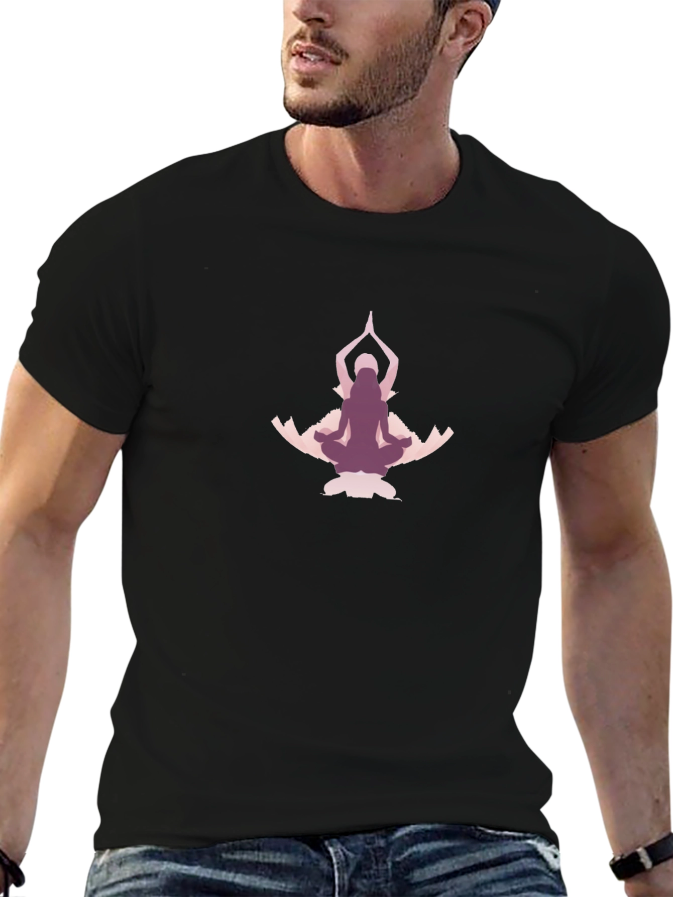 Meditative Pose Graphic Tee - Yoga T-Shirt