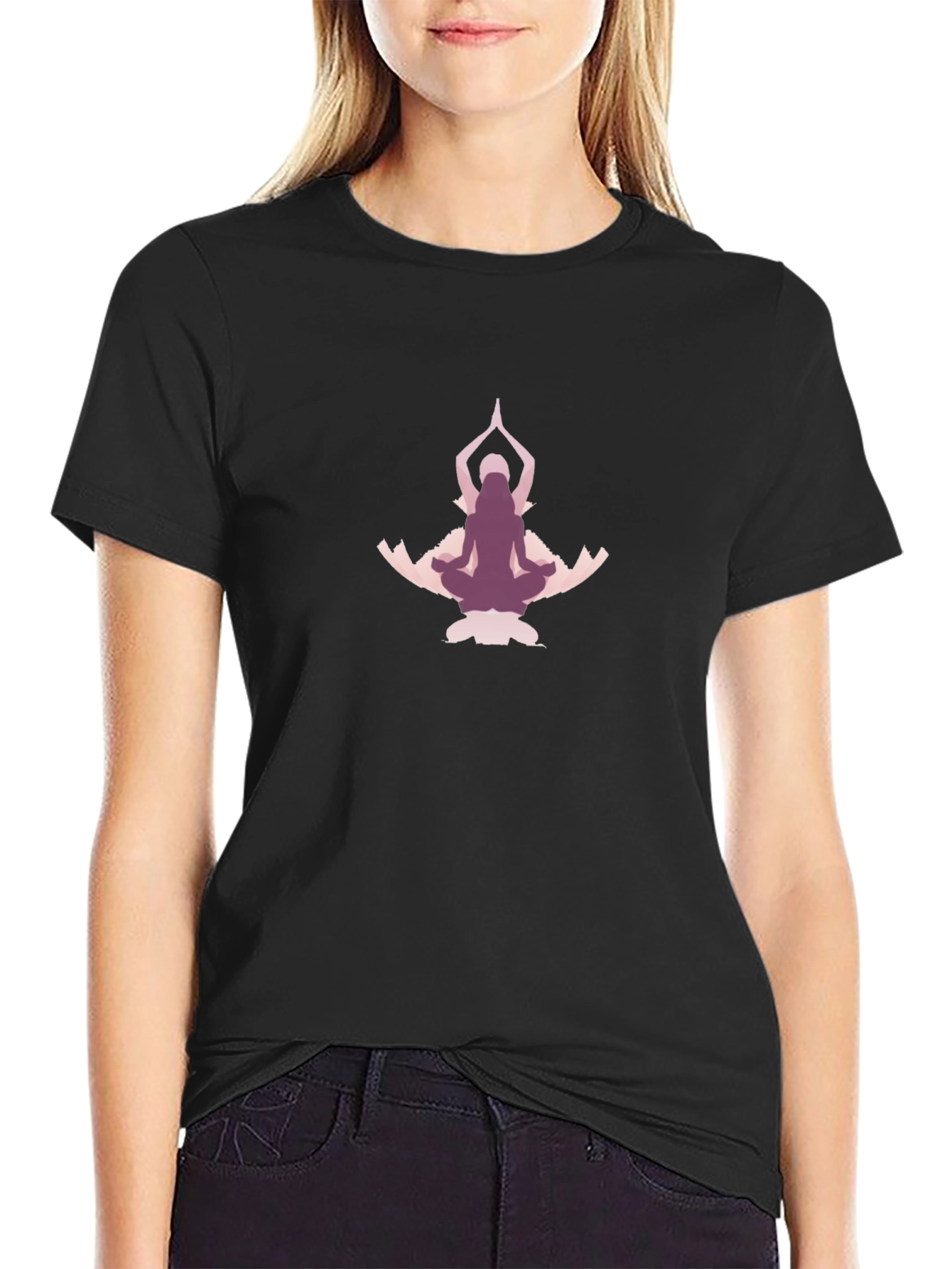Meditative Pose Graphic Tee - Yoga T-Shirt