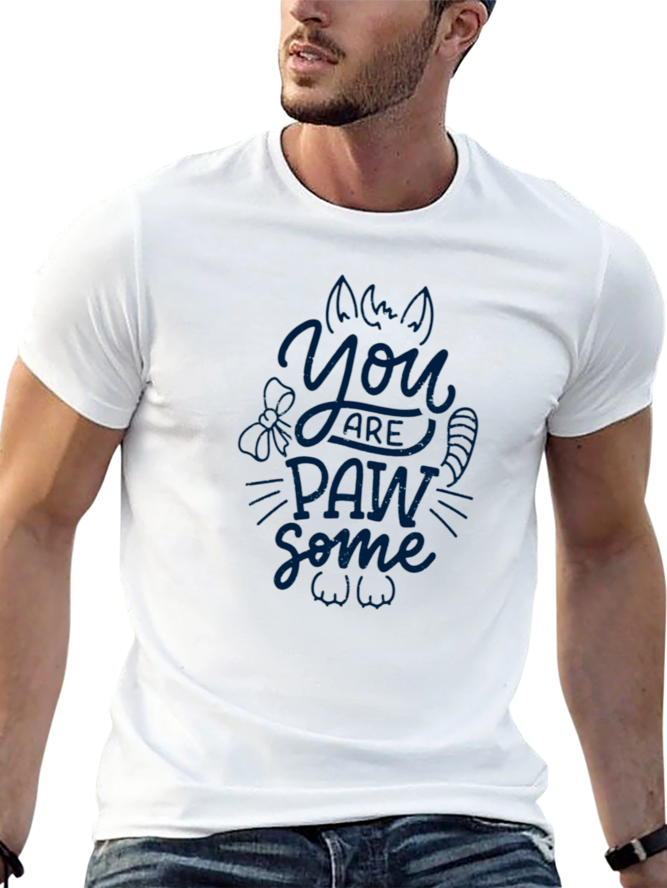 You Are Paw-some Graphic Print Tee