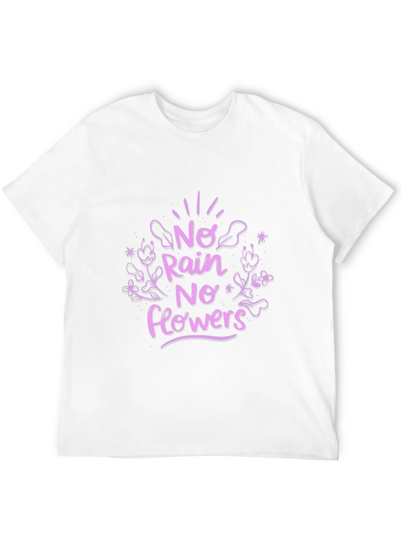 No Rain No Flowers Black Graphic T-Shirt