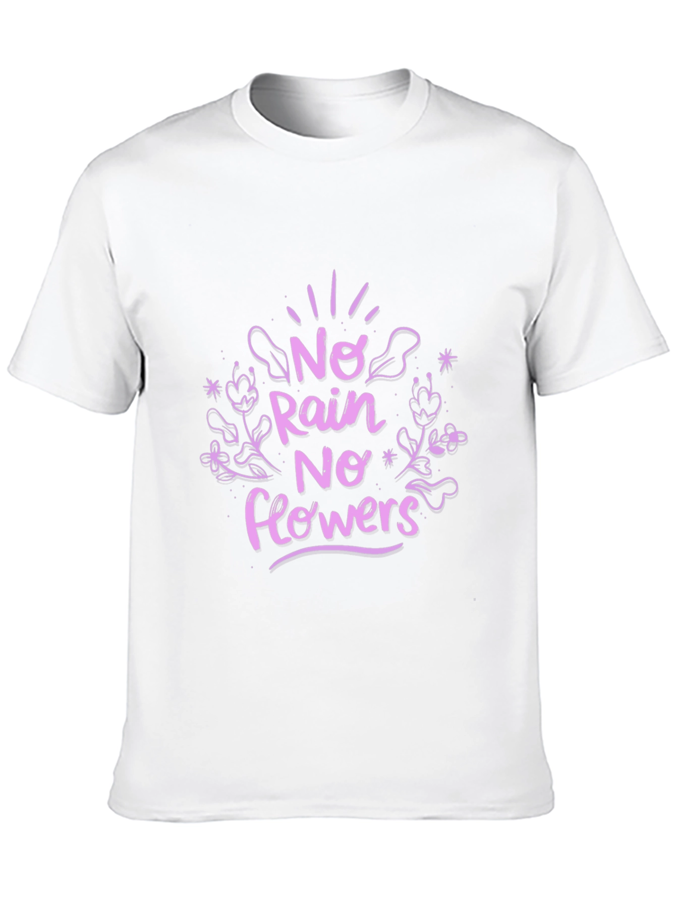 No Rain No Flowers Black Graphic T-Shirt
