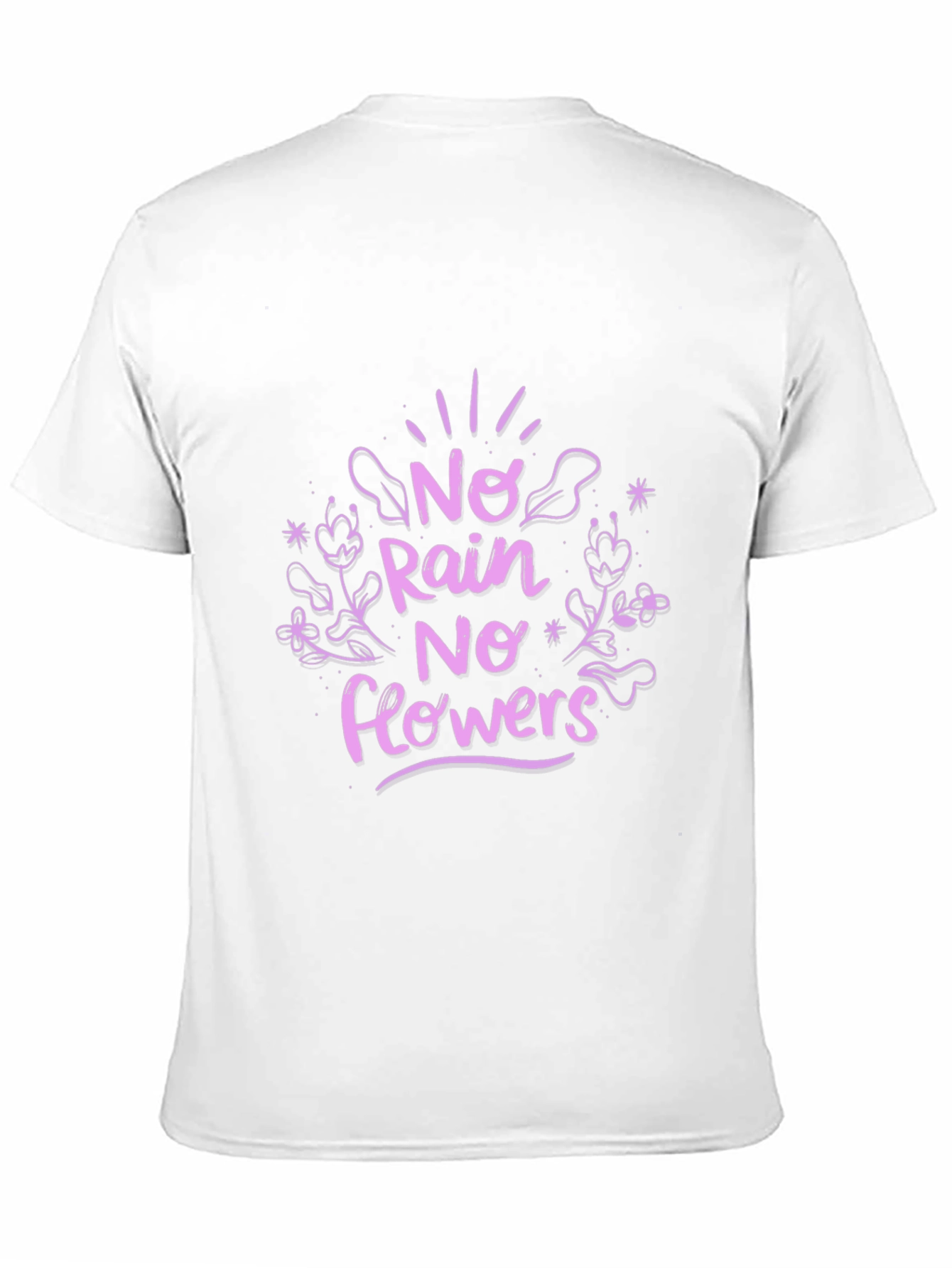 No Rain No Flowers Black Graphic T-Shirt