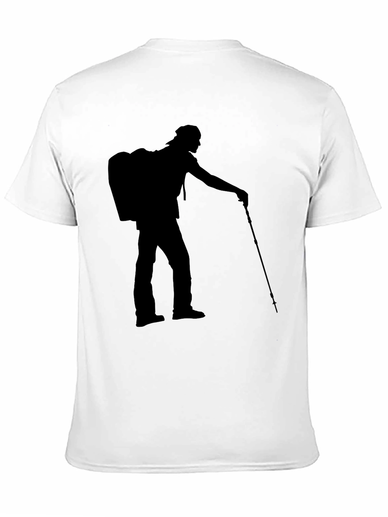 Hiking Silhouette Graphic Tee - Black Casual Shirt