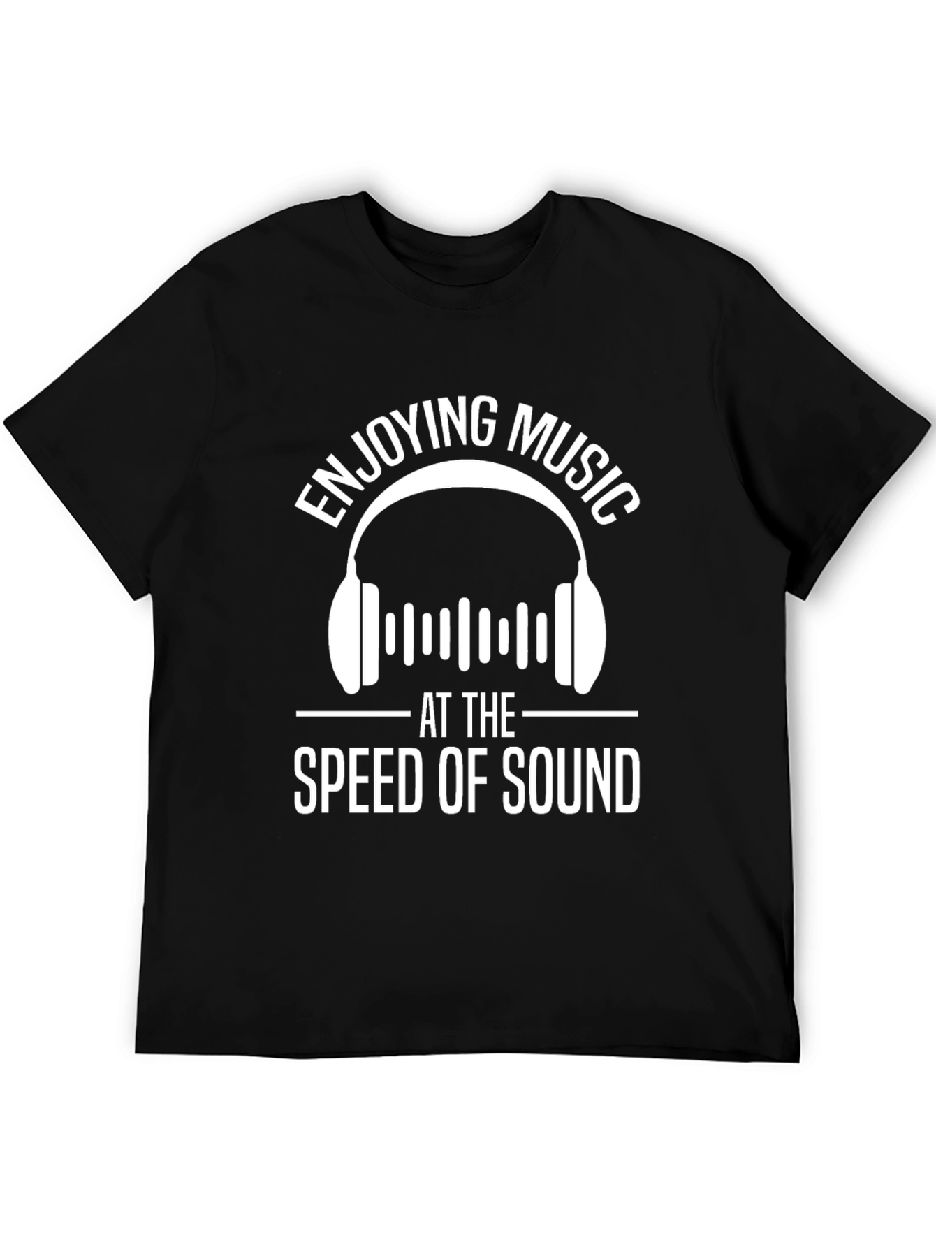Enjoying Music at The Speed of Sound Black T-Shirt