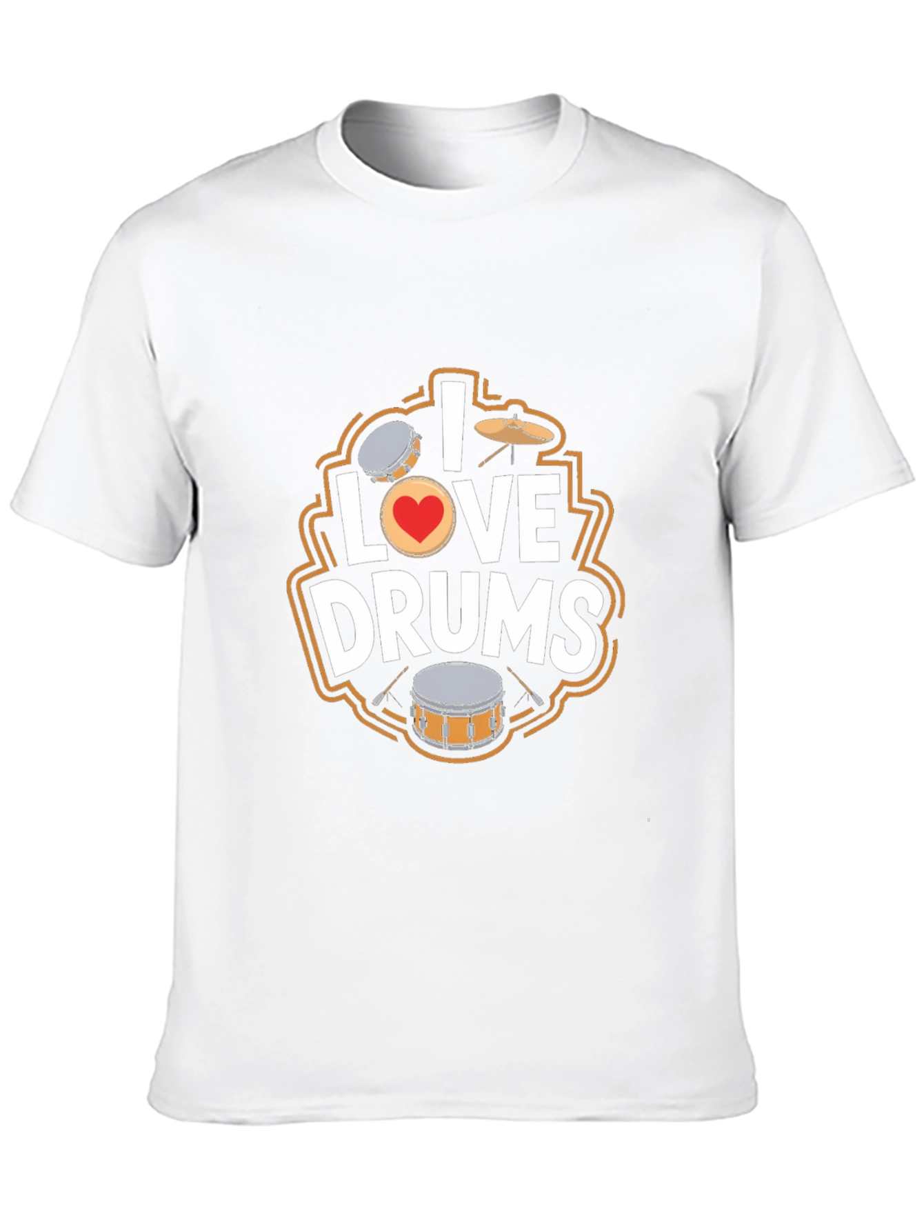 I Love Drums T-Shirt - Music Lover Tee