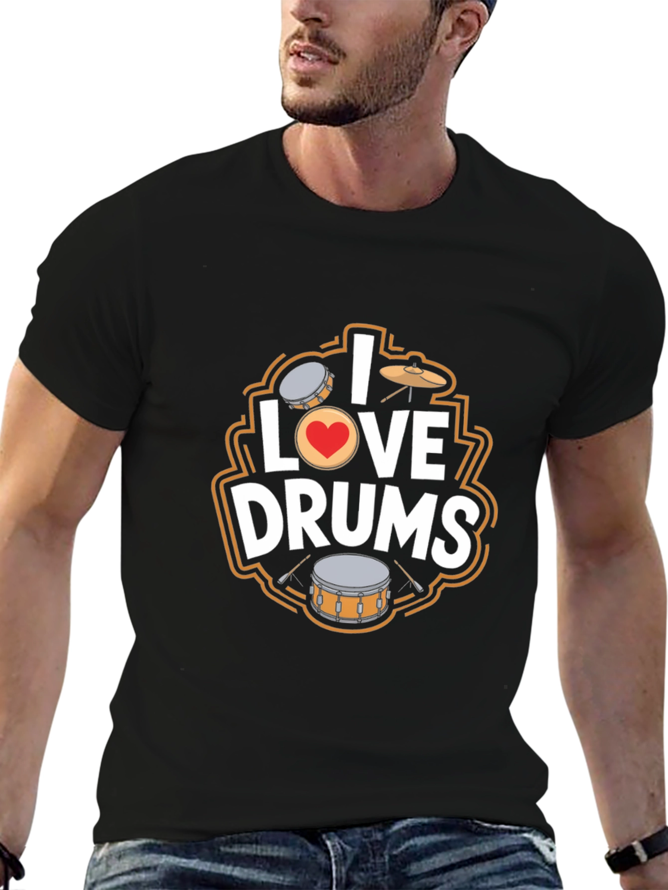 I Love Drums T-Shirt - Music Lover Tee