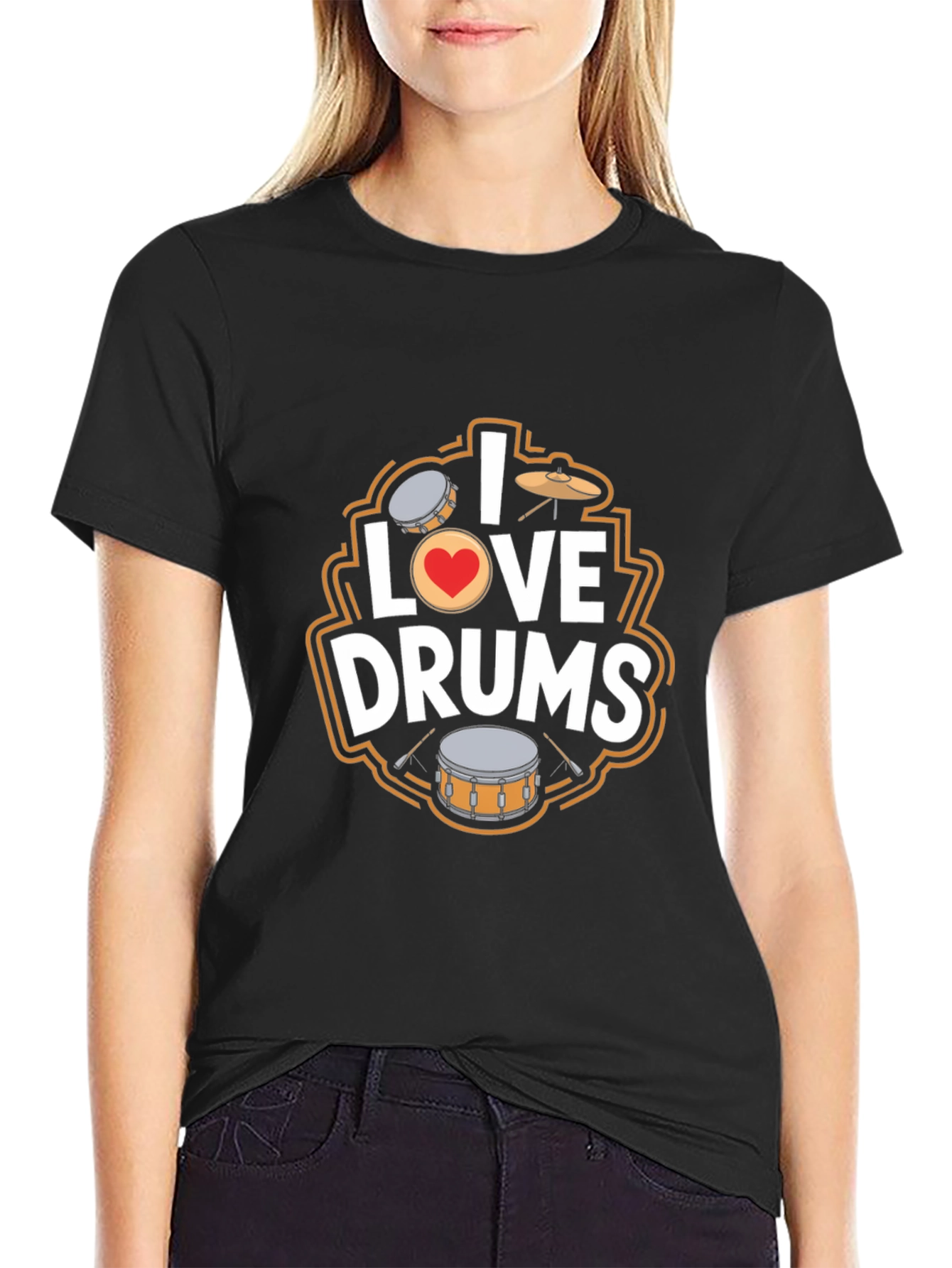 I Love Drums T-Shirt - Music Lover Tee