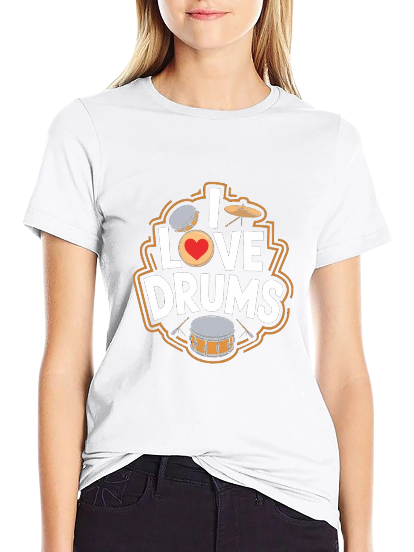 I Love Drums T-Shirt - Music Lover Tee