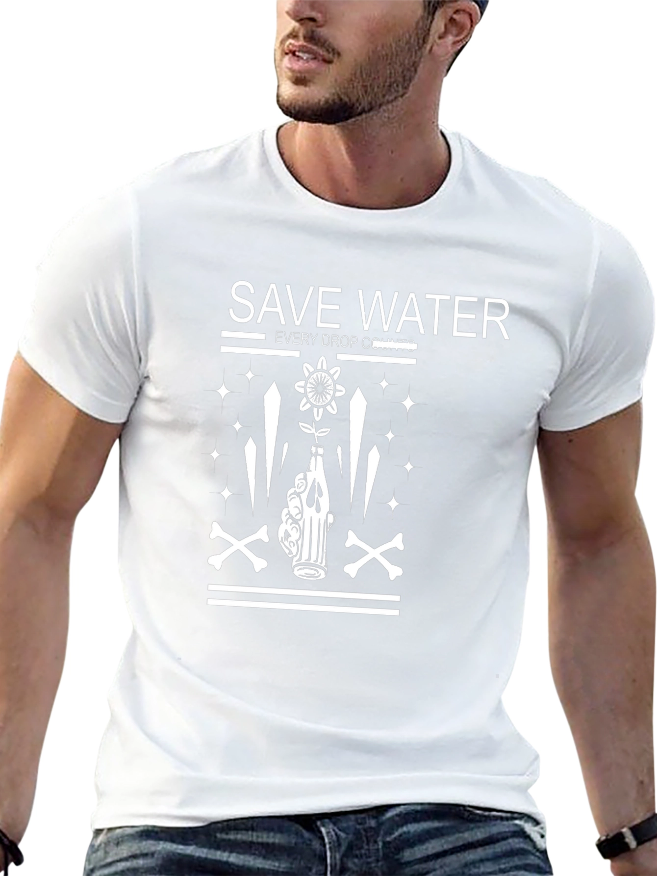 Save Water T-Shirt - Every Drop Counts Graphic Tee