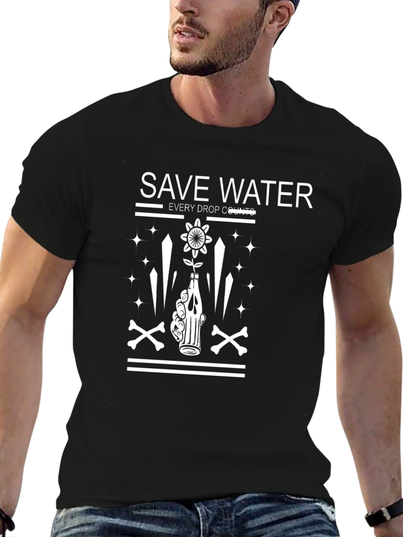 Save Water T-Shirt - Every Drop Counts Graphic Tee