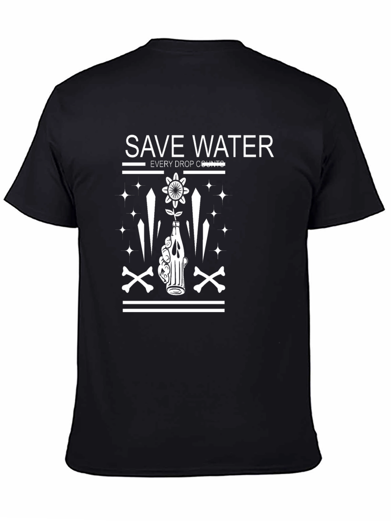 Save Water T-Shirt - Every Drop Counts Graphic Tee