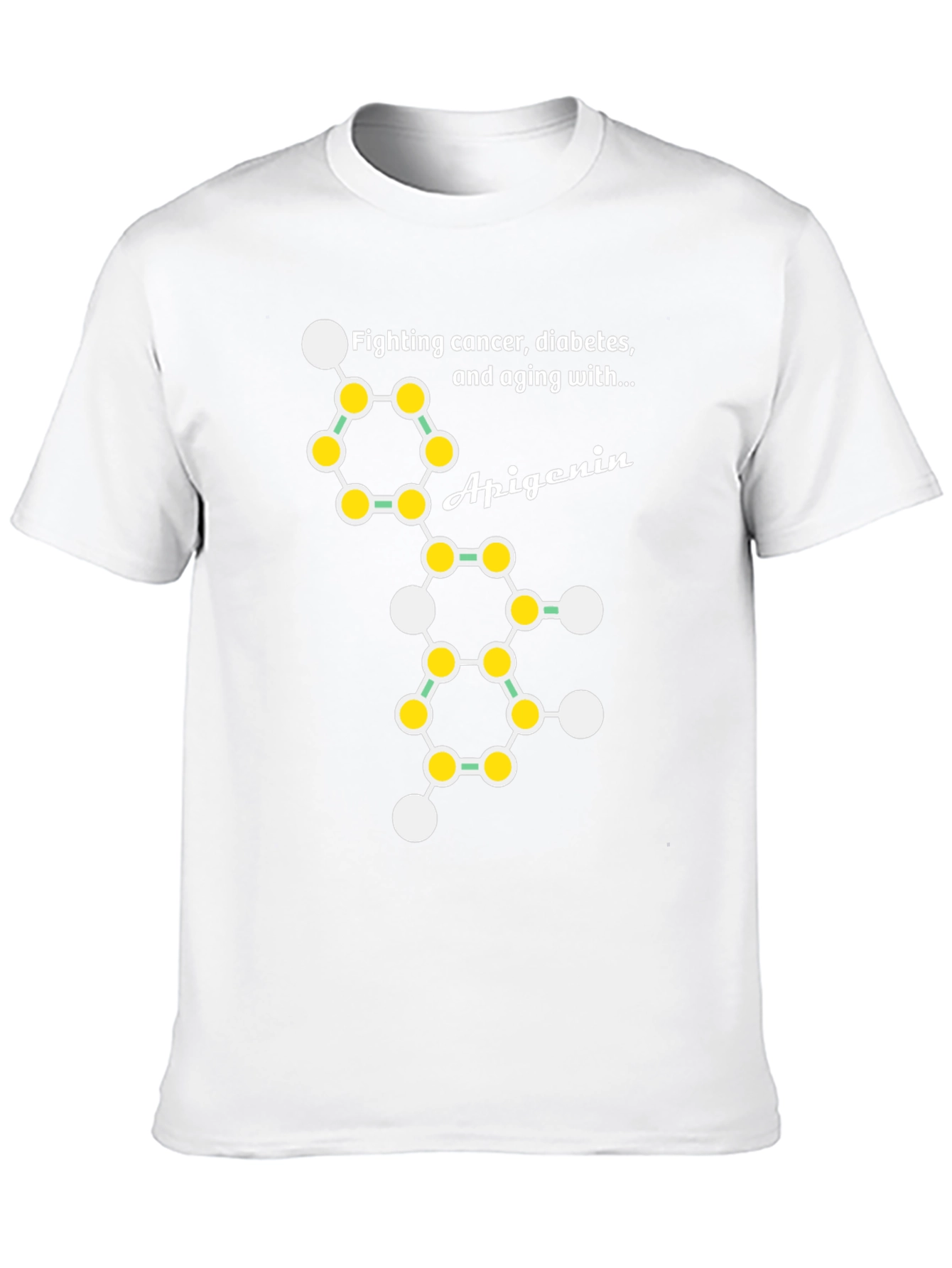 Apigenin Molecule T-Shirt - Fight Cancer Diabetes & Aging