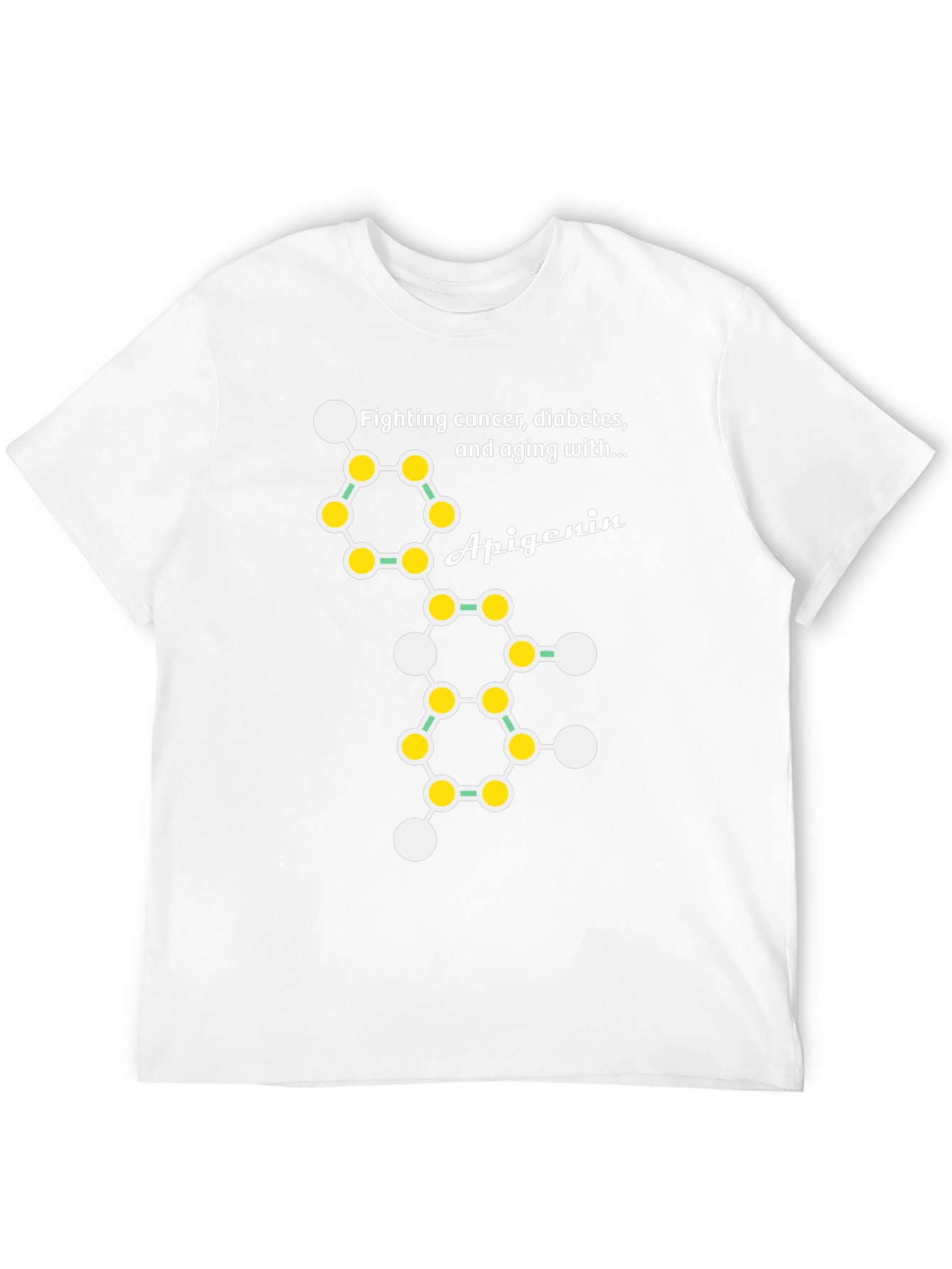Apigenin Molecule T-Shirt - Fight Cancer Diabetes & Aging