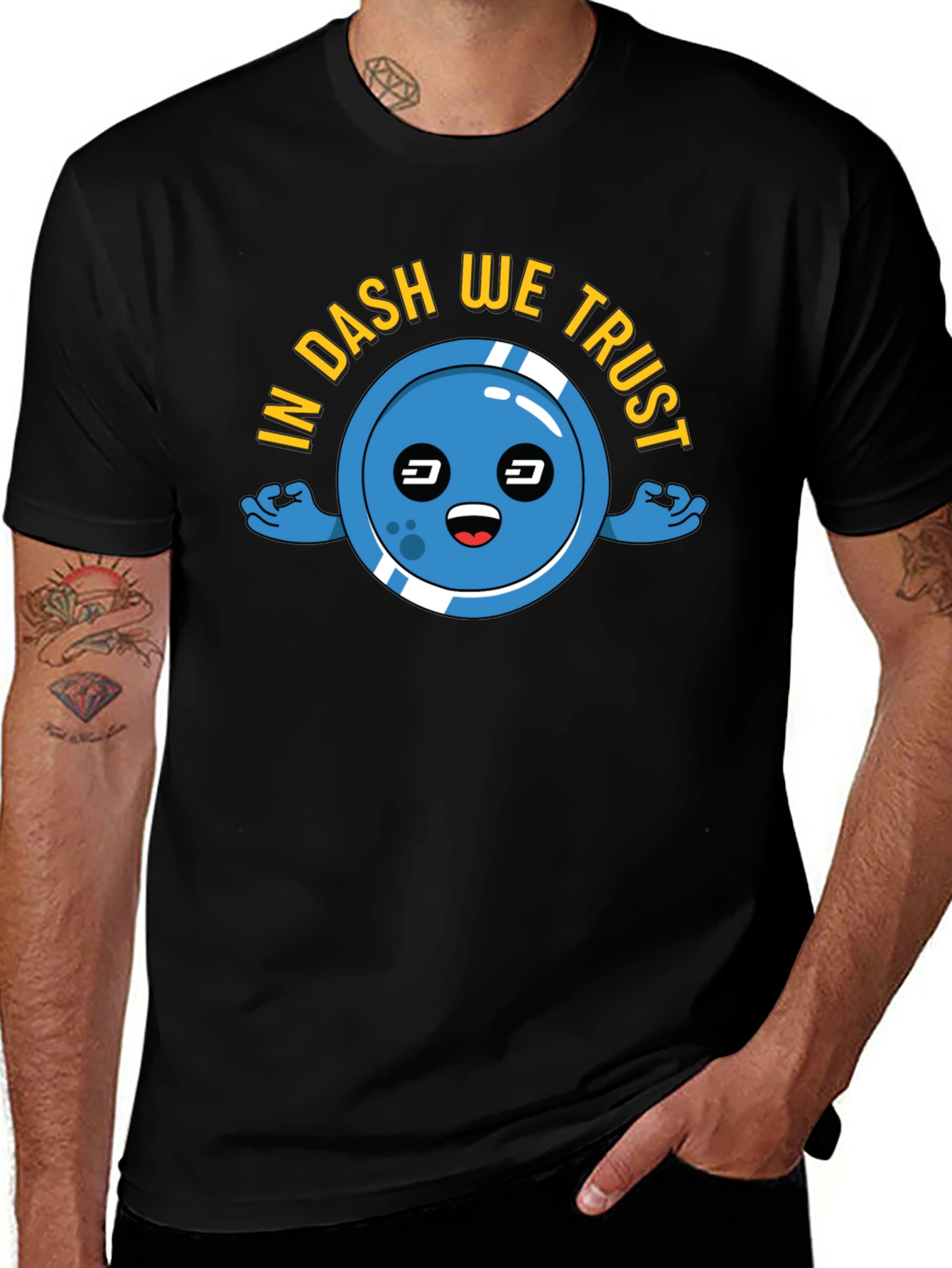In DASH We Trust T-Shirt Crypto Black Tee