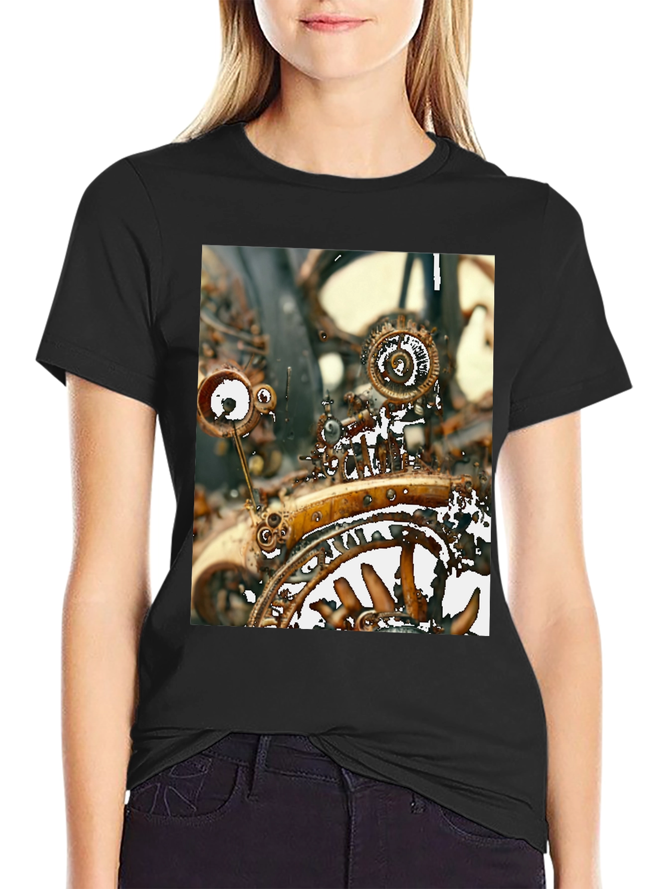 Steampunk Gear T-Shirt - Unique Graphic Tee