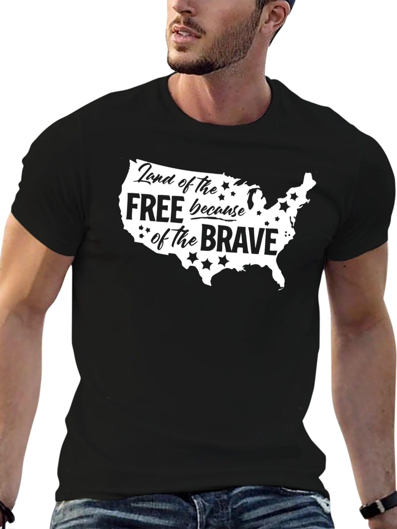 Land of the Free Patriotic USA T-Shirt