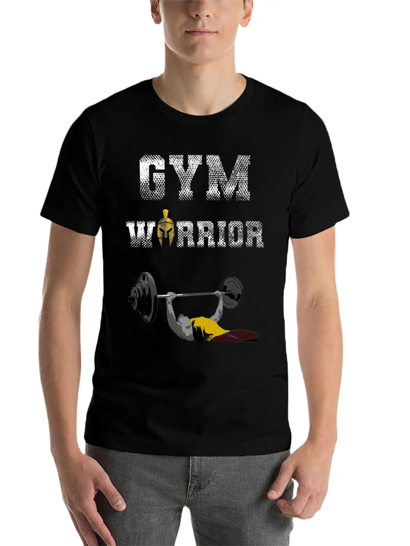 Gym Warrior At Bench Press In Gym Workout Unisex Casual T-Shirt – Clean Design For Daily Comfort