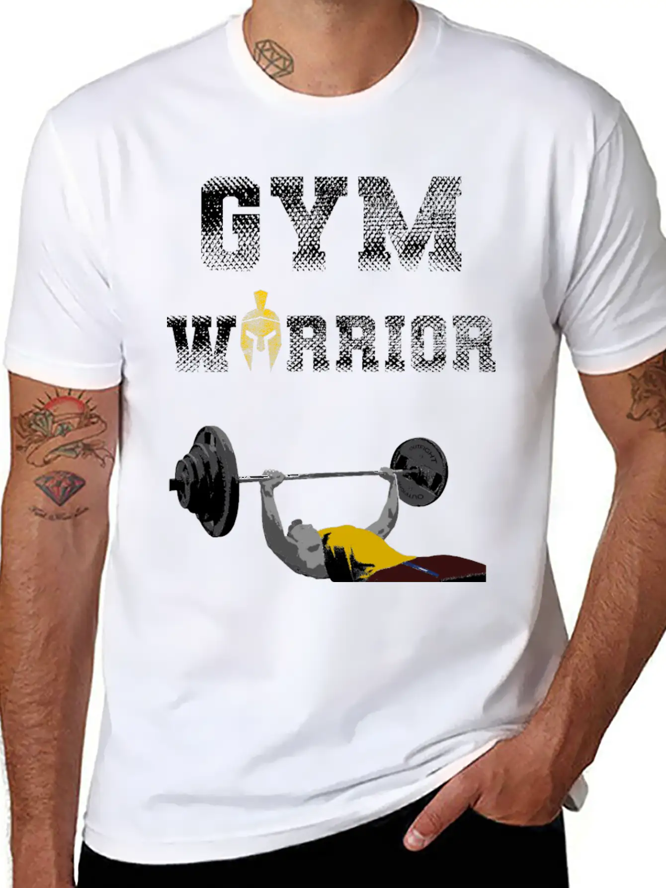 Gym Warrior At Bench Press In Gym Workout Unisex Casual T-Shirt – Clean Design For Daily Comfort