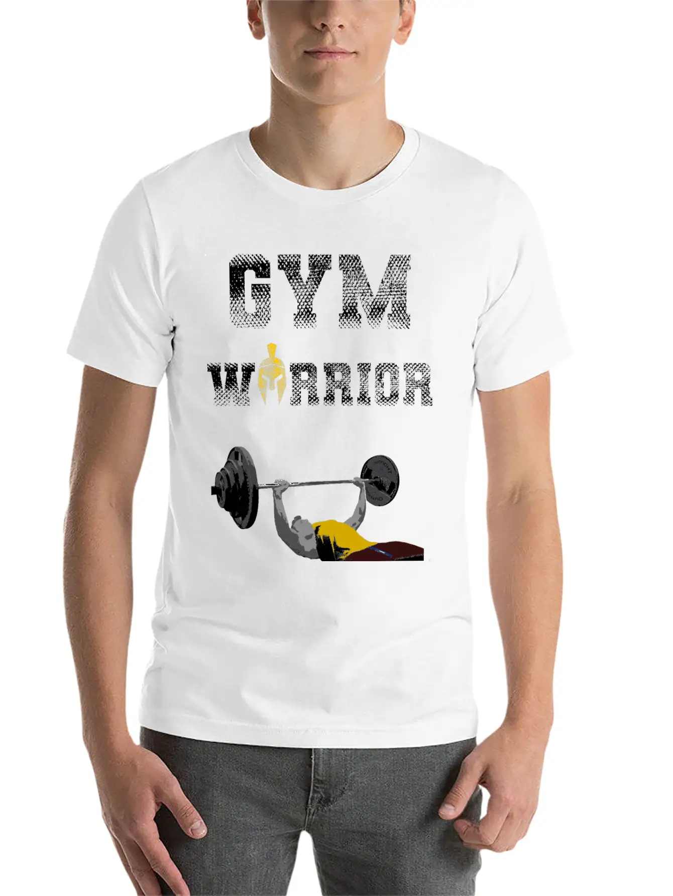 Gym Warrior At Bench Press In Gym Workout Unisex Casual T-Shirt – Clean Design For Daily Comfort
