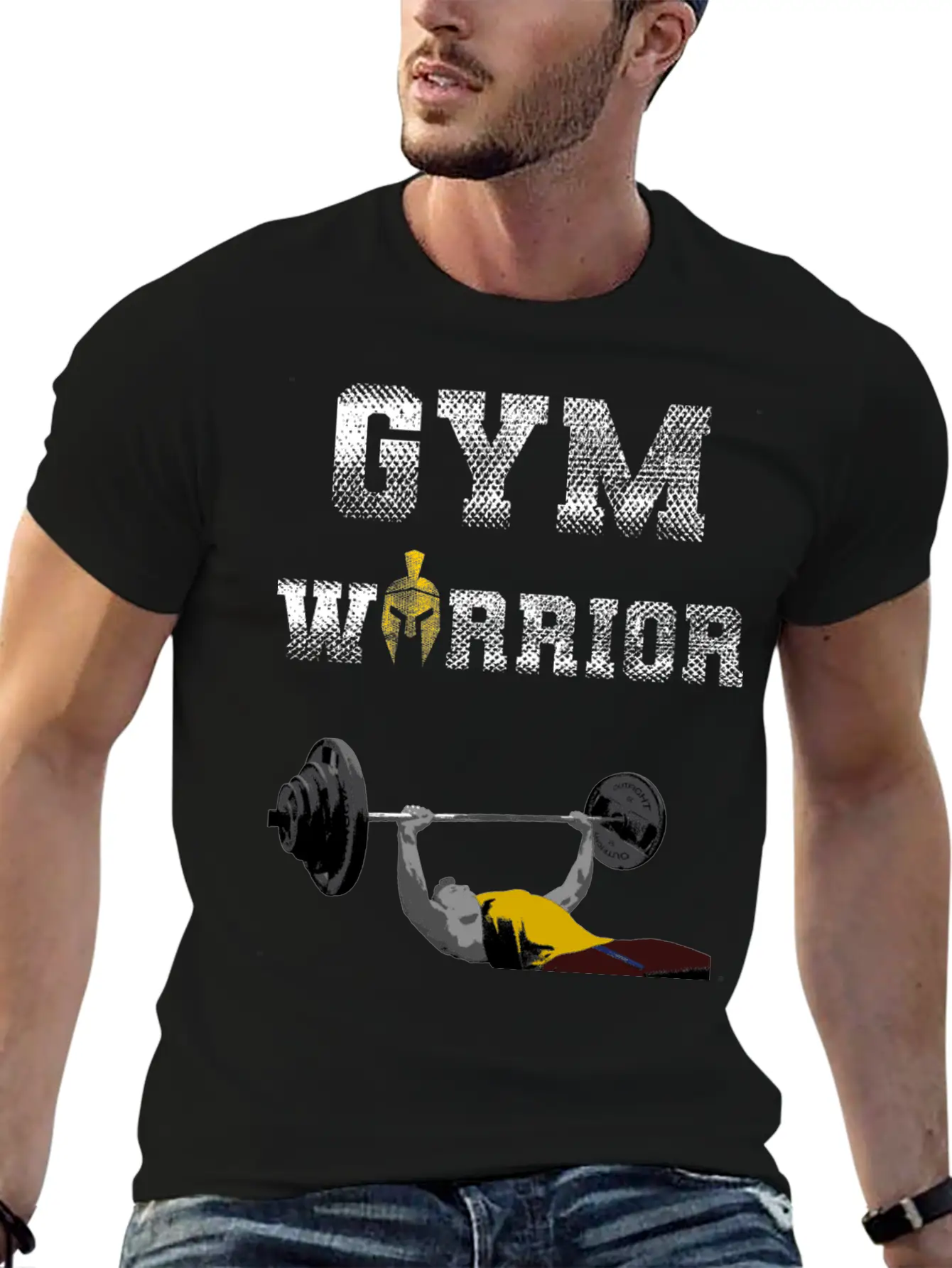 Gym Warrior At Bench Press In Gym Workout Unisex Casual T-Shirt – Clean Design For Daily Comfort