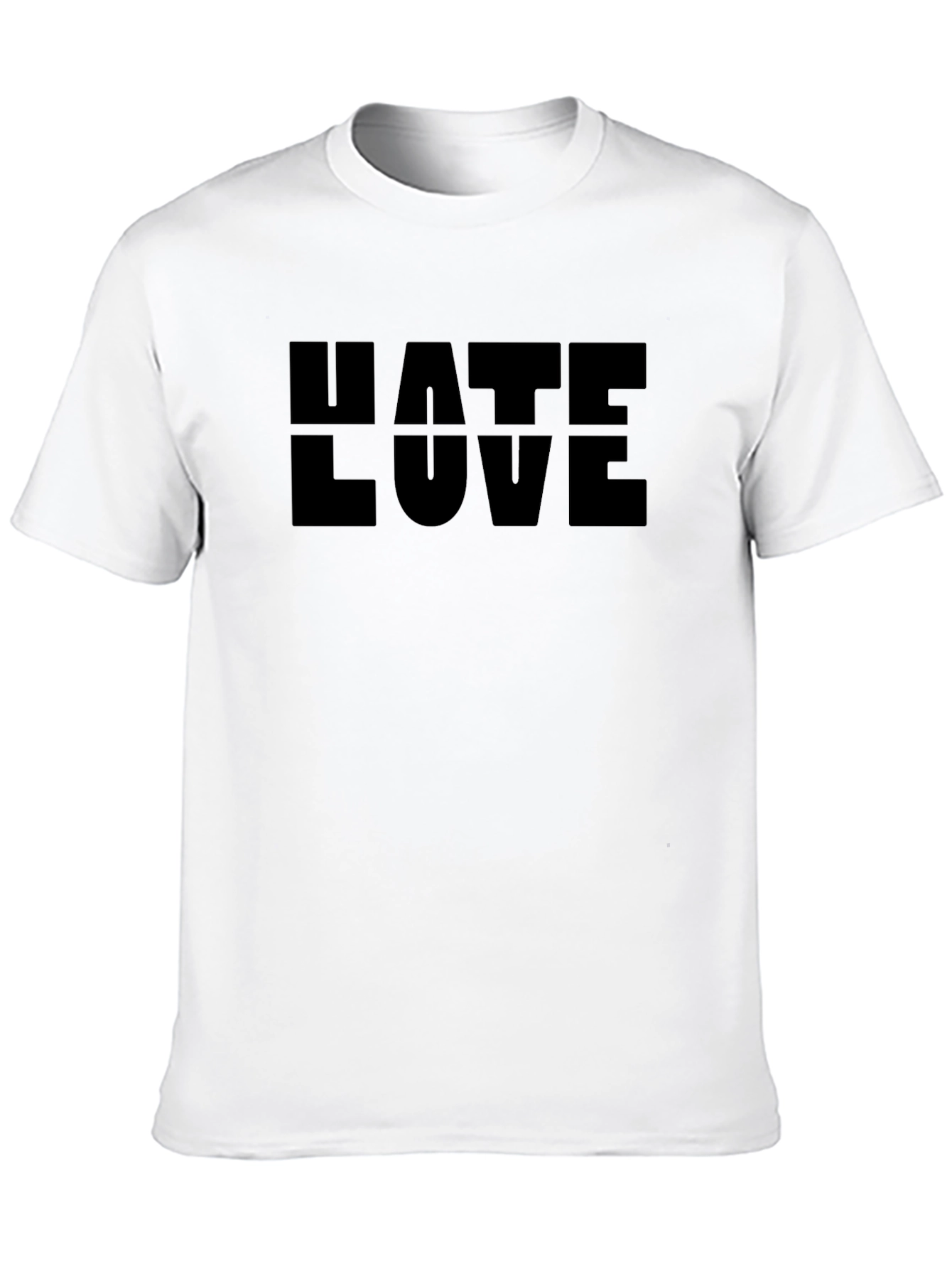 Hate Love Graphic Tee - Mens Black T-Shirt
